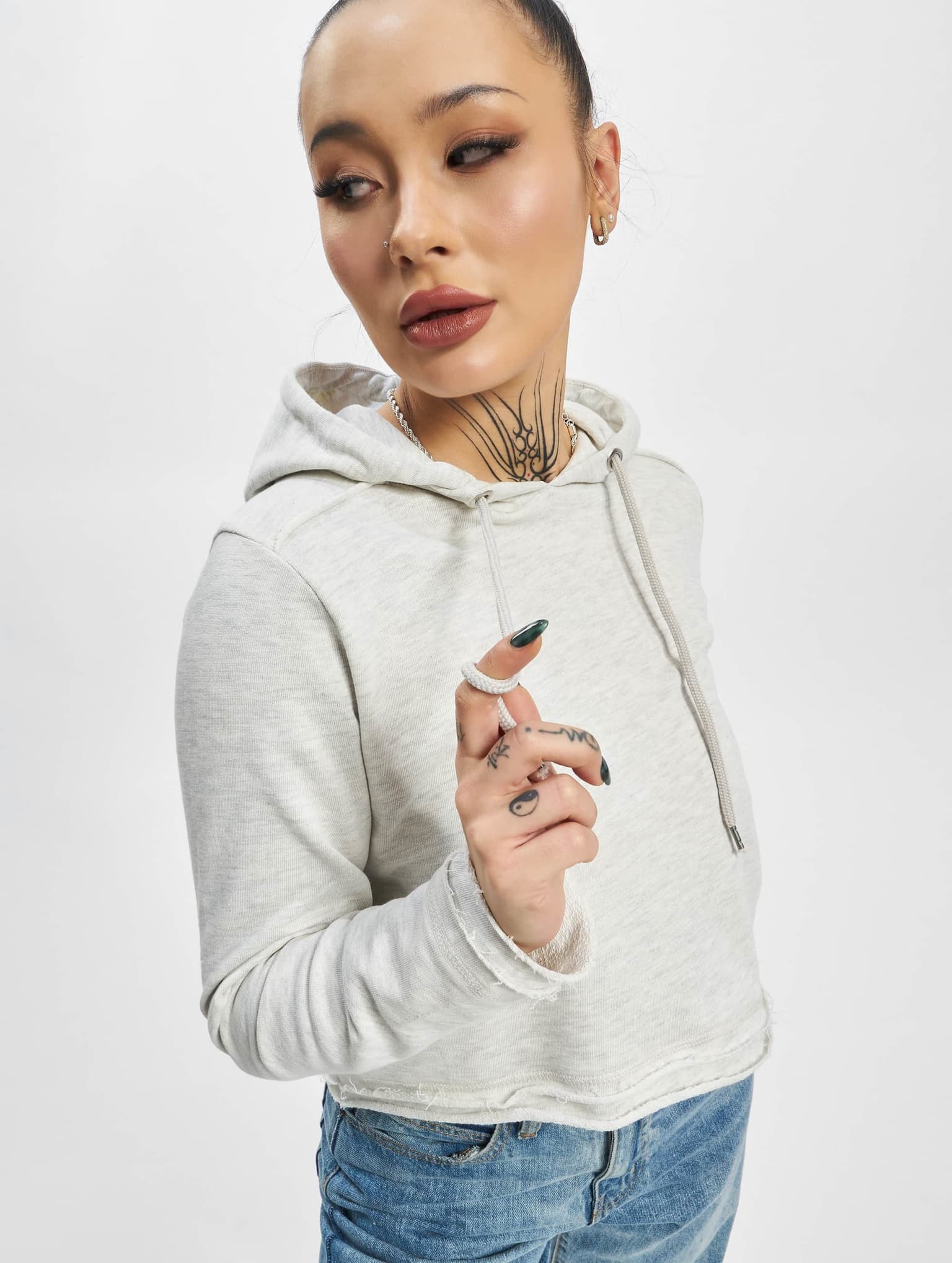 Urban Classics Ladies Cropped Terry Hoody