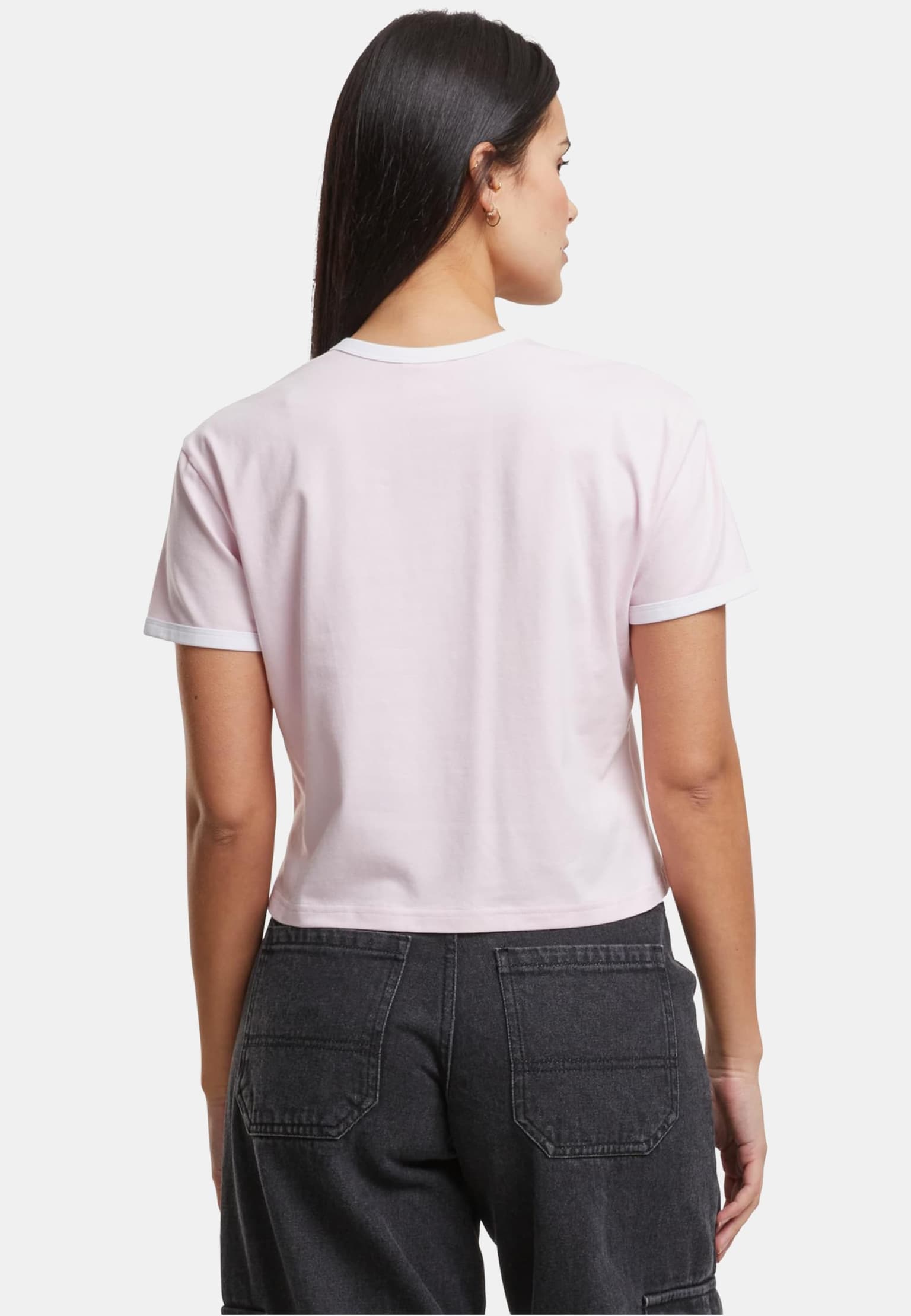 Urban Classics Ladies Contrast Retro T-Shirt – Bild 2