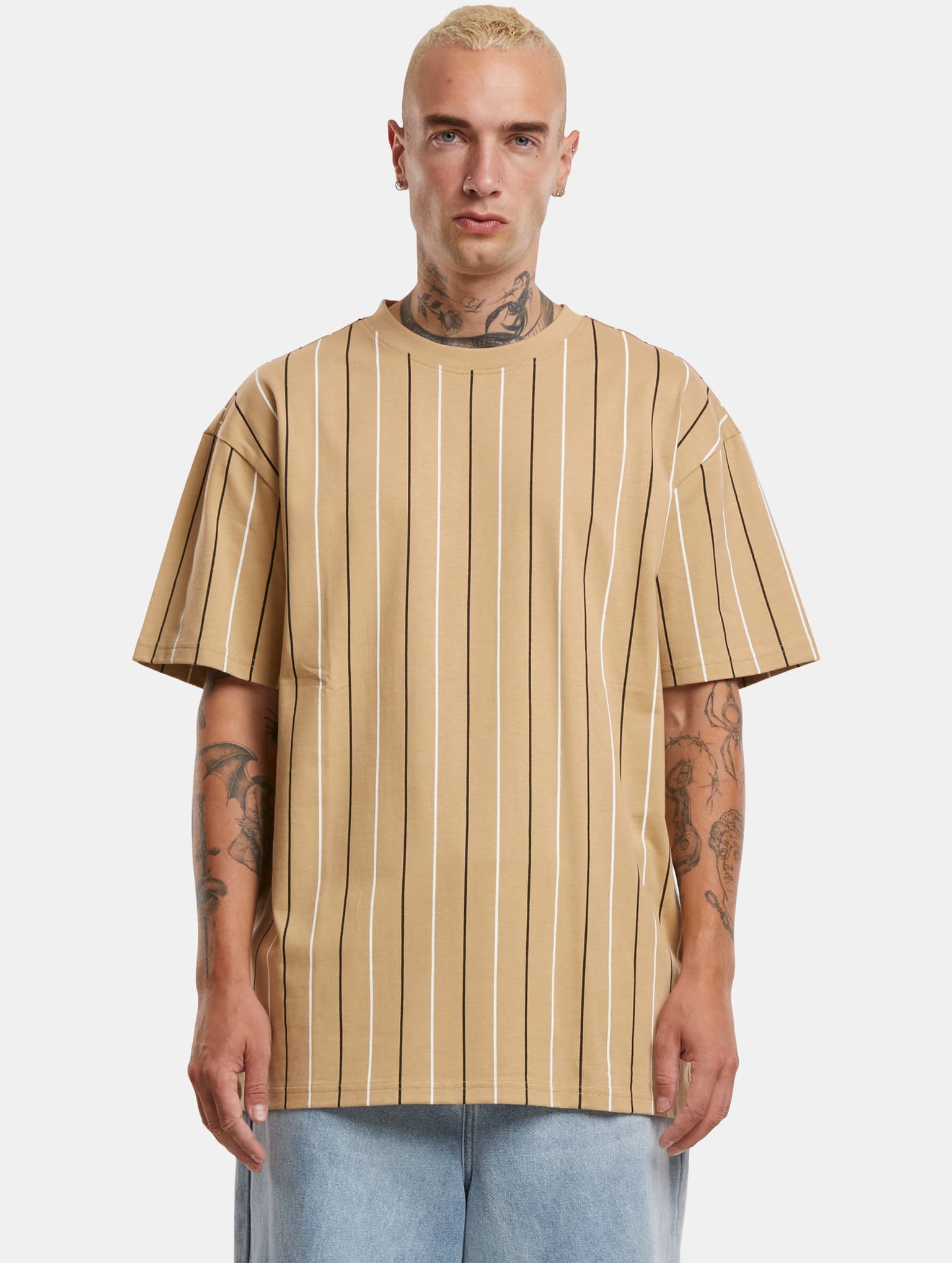 Urban Classics Printed Pinstripe Tee – Bild 3