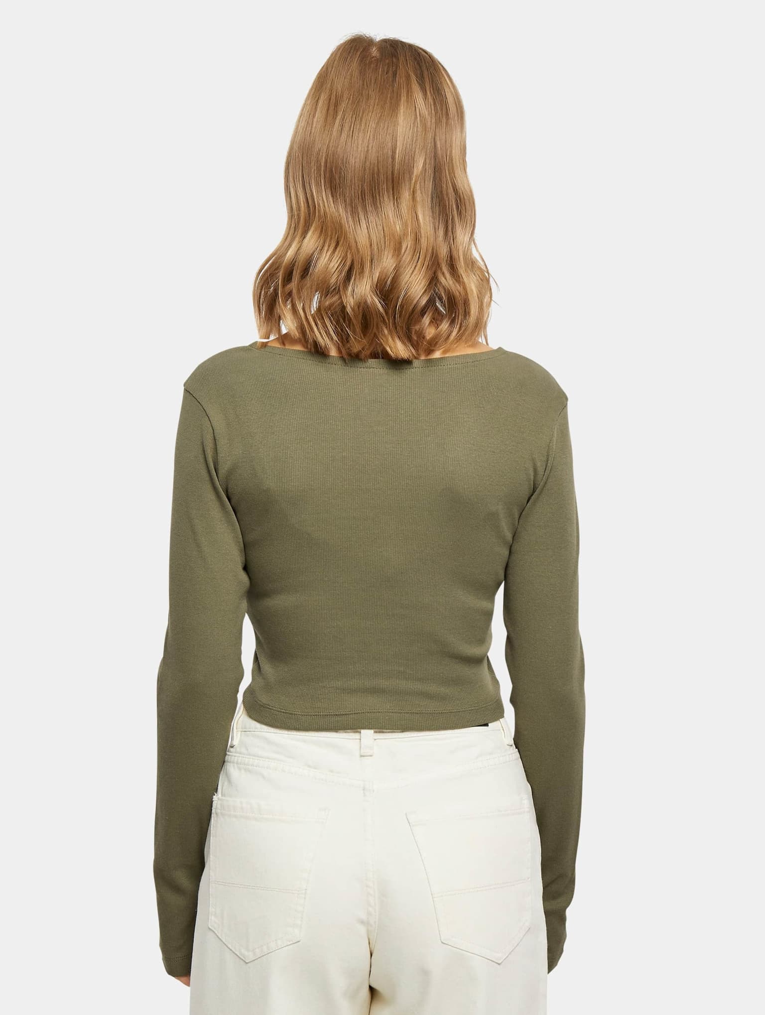 Urban Classics Ladies Short Rib Corsage Longsleeve – Bild 2