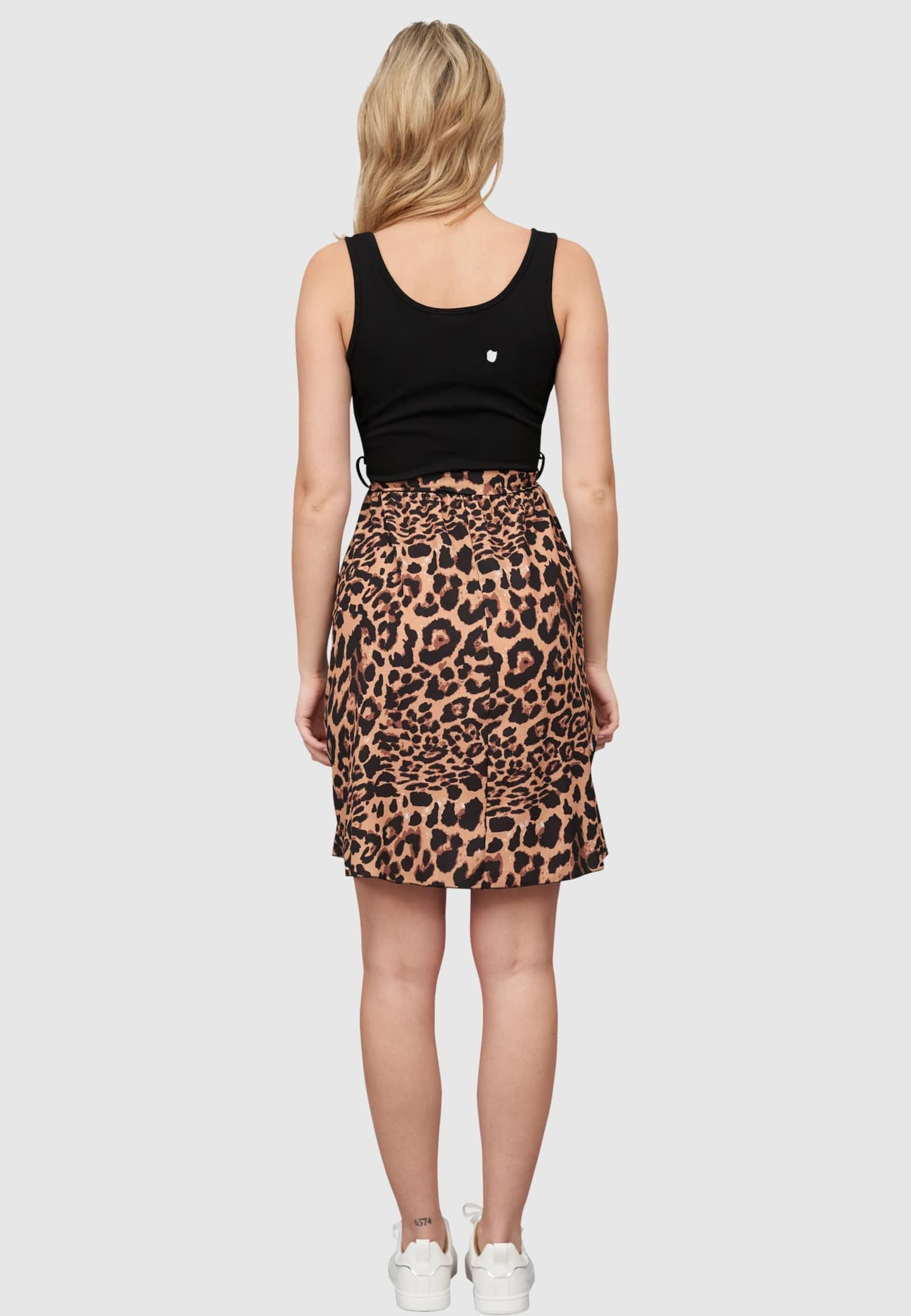 Cloud5ive Damen 2-Tone Tank-Top-Kleid mit Leo Print – Bild 2