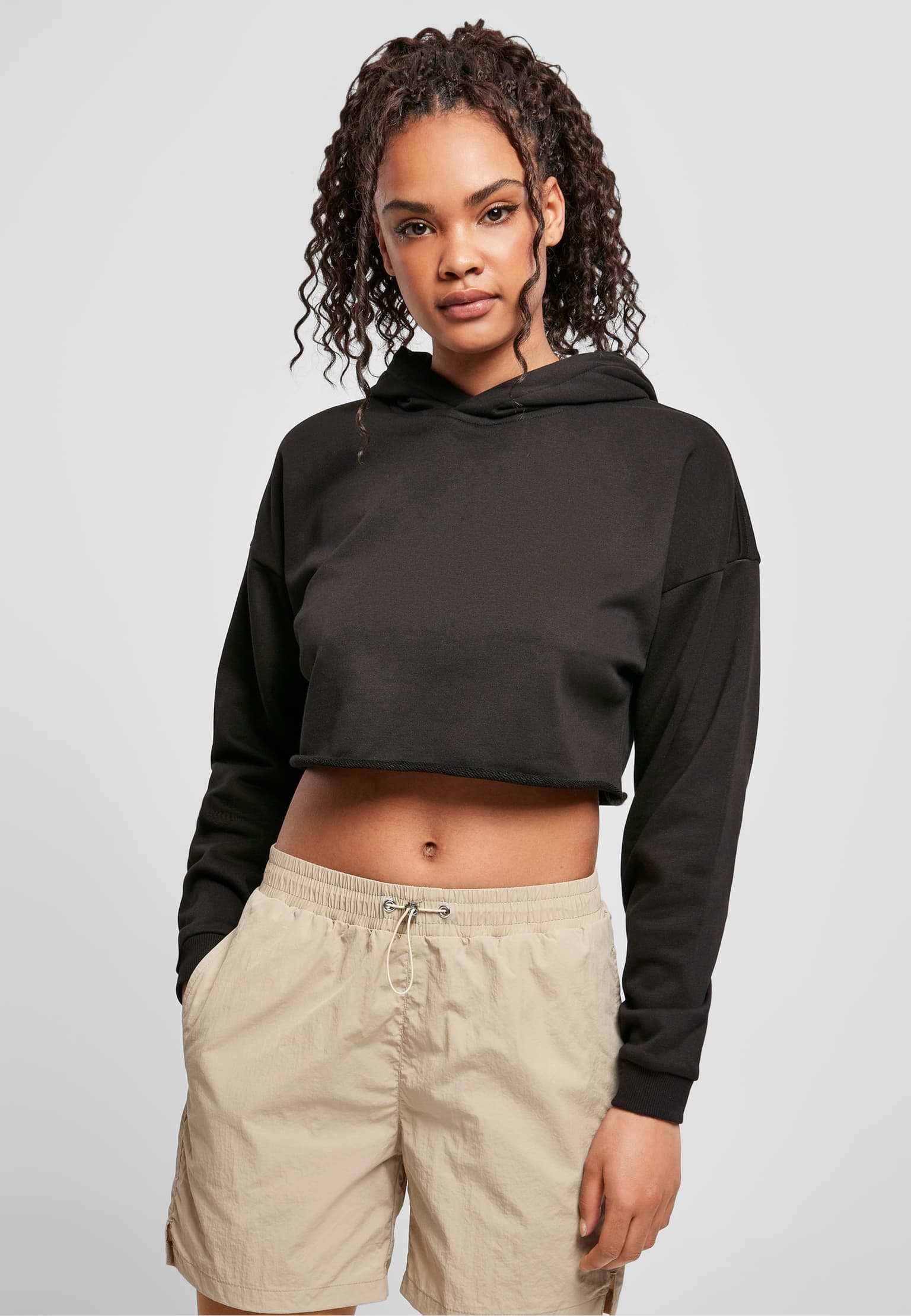 Urban Classics Ladies Oversized Cropped Hoody