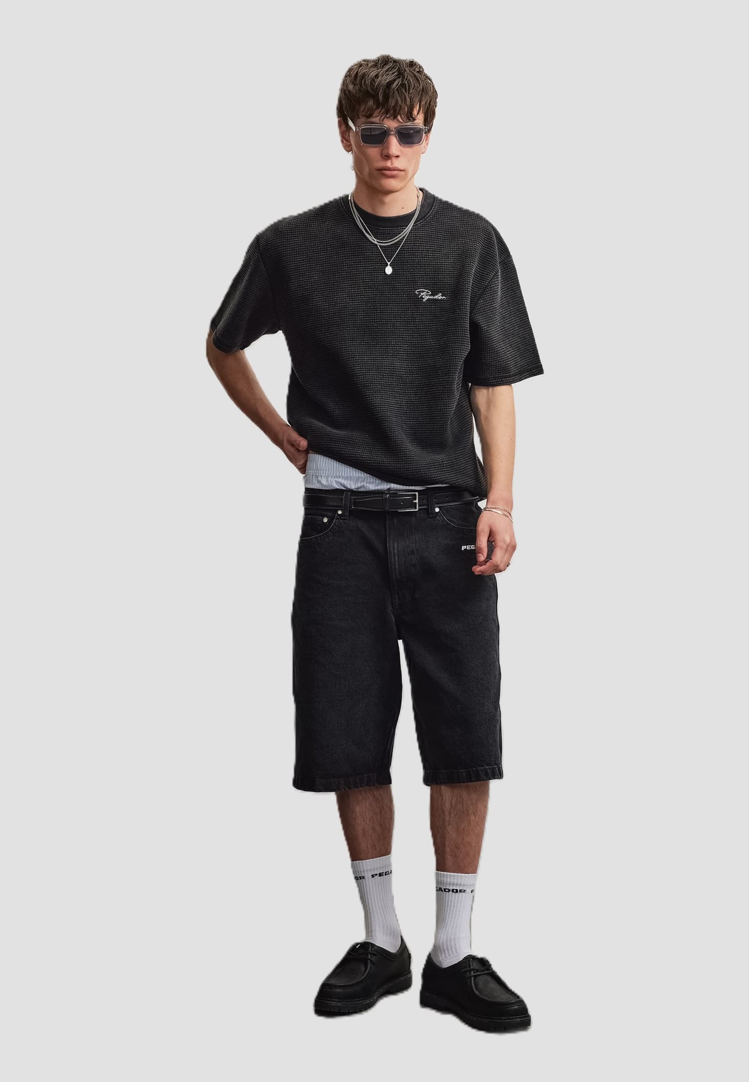 PEGADOR Signar Oversized Waffle Tee – Bild 4