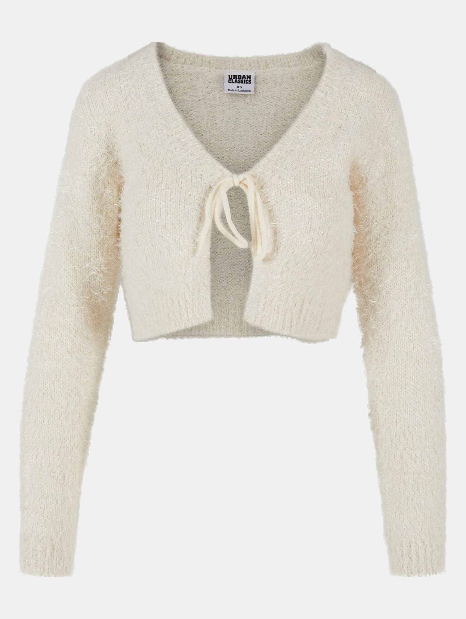 Urban Classics Ladies Tied Cropped Feather Cardigan – Bild 4