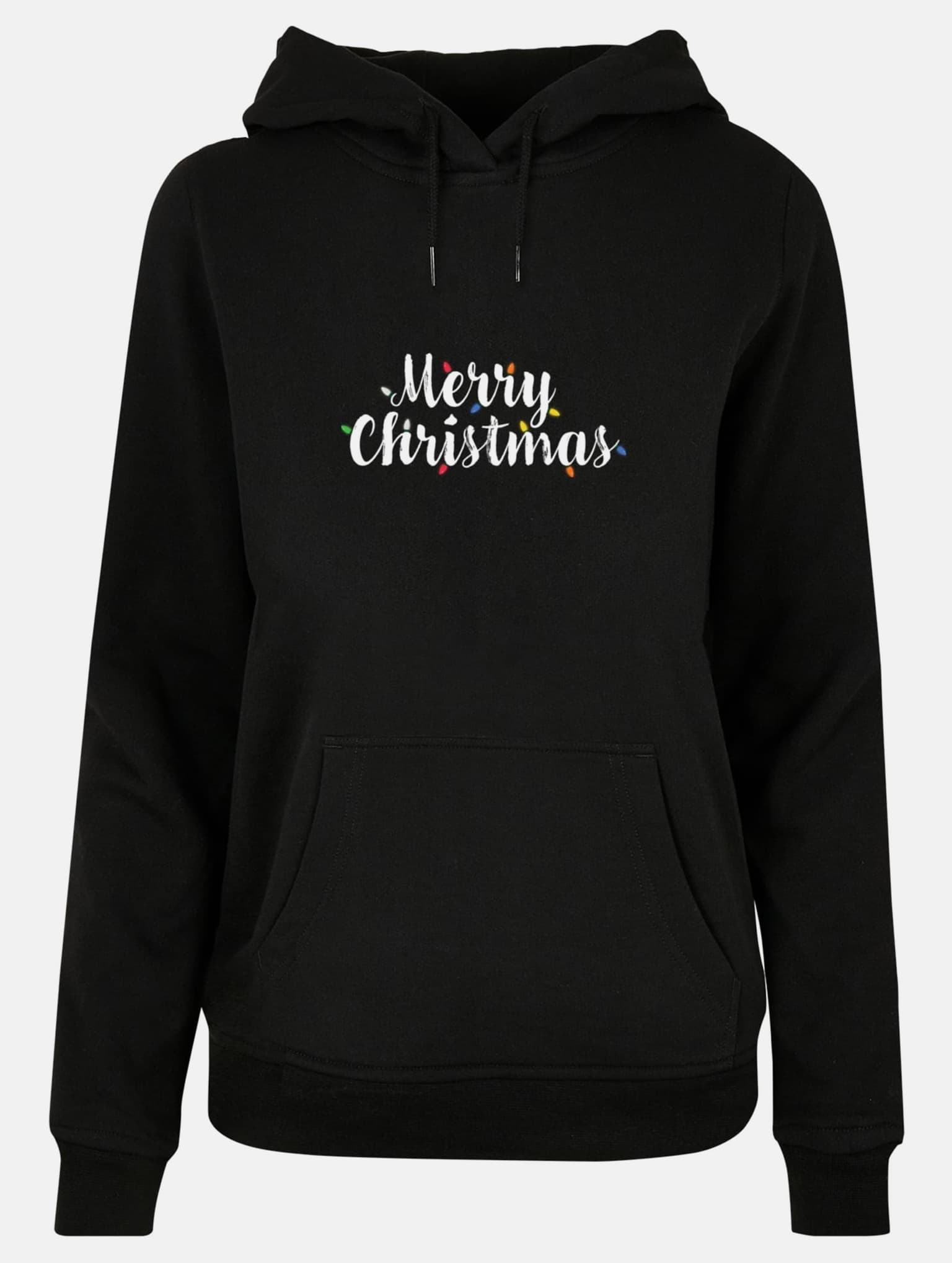 Merchcode POD Ladies Merry Christmas Lights Basic Hoody – Bild 3