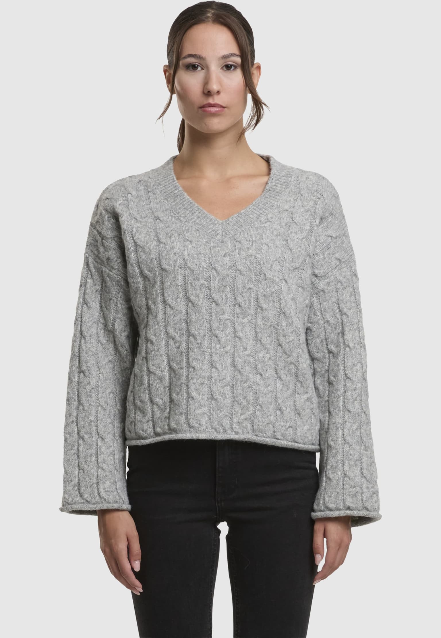Noisy May NMELOISE L/S V-NECK CABLE KNIT FWD DD – Bild 3