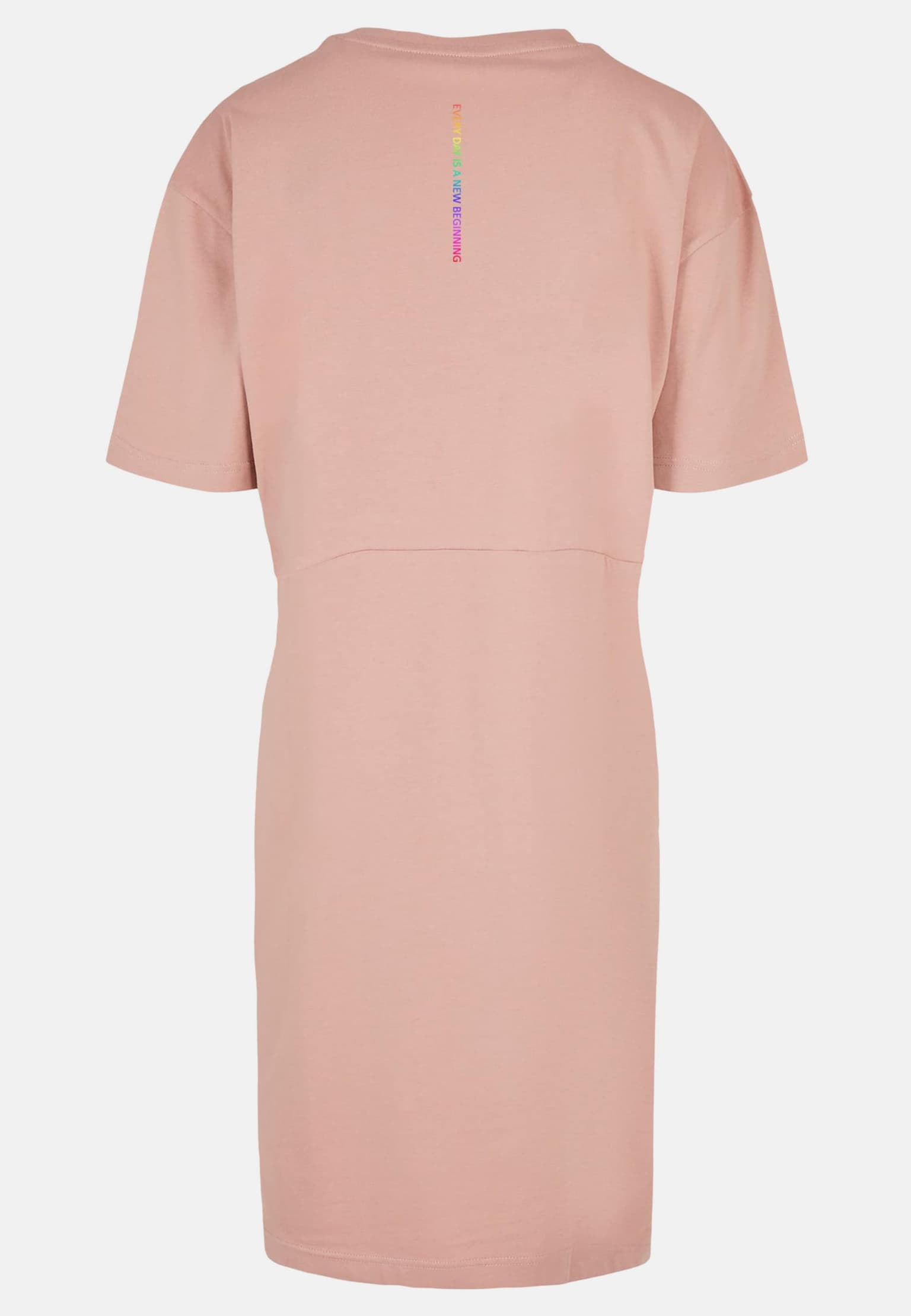Merchcode POD Ladies Hope Rainbow Oversized Slit Tee Dress – Bild 4