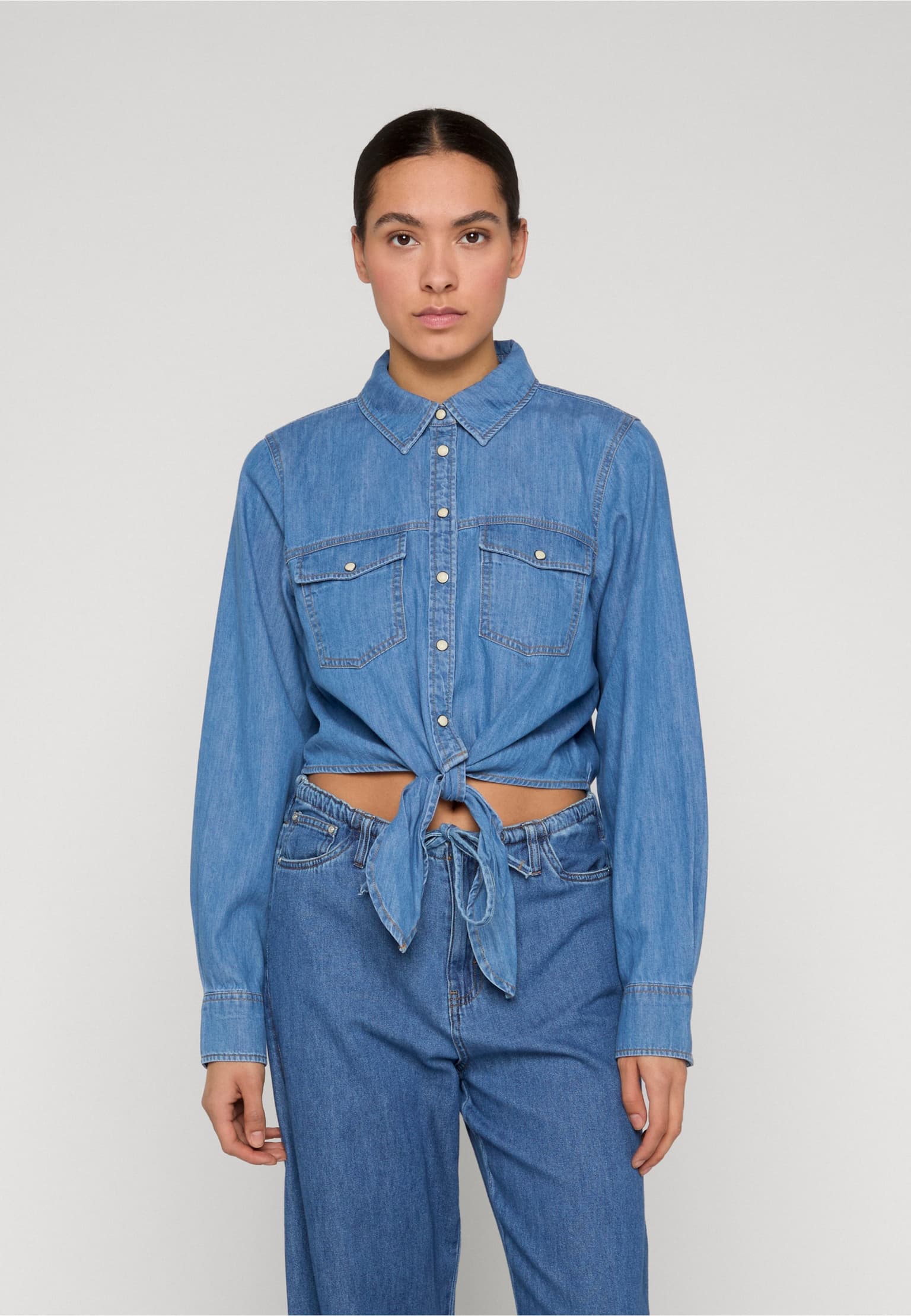 Noisy May NMHELSA L/S TIE SHIRT MG002LB NOOS