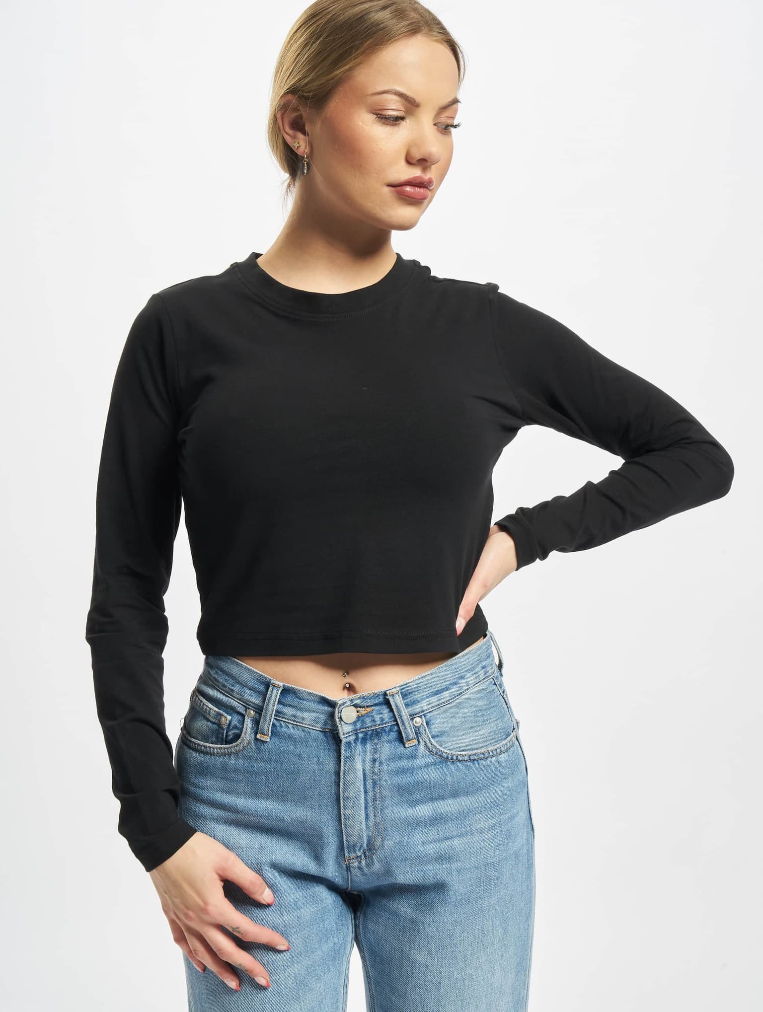 Urban Classics Ladies Essentials Cropped Longsleeve – Bild 3