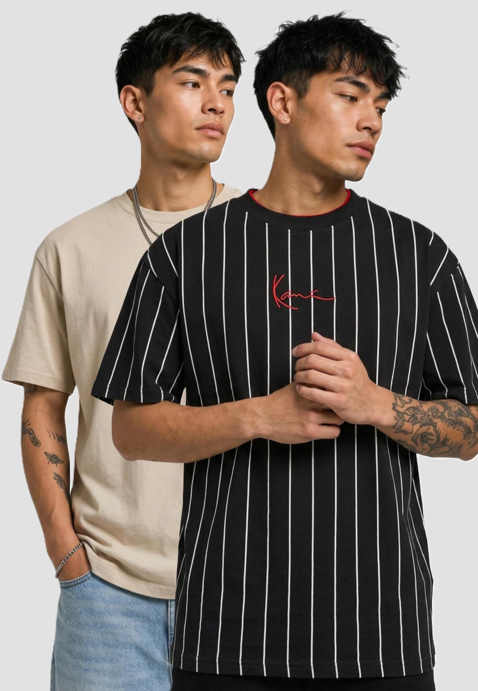Karl Kani Small Signature Essential Tee 2-Pack pinstripe