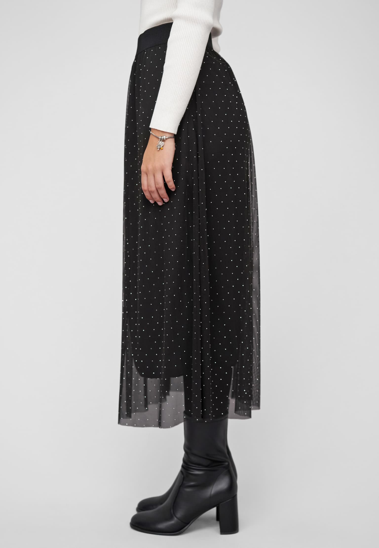 Cloud5ive Longform Skirt with rhinestones – Bild 3