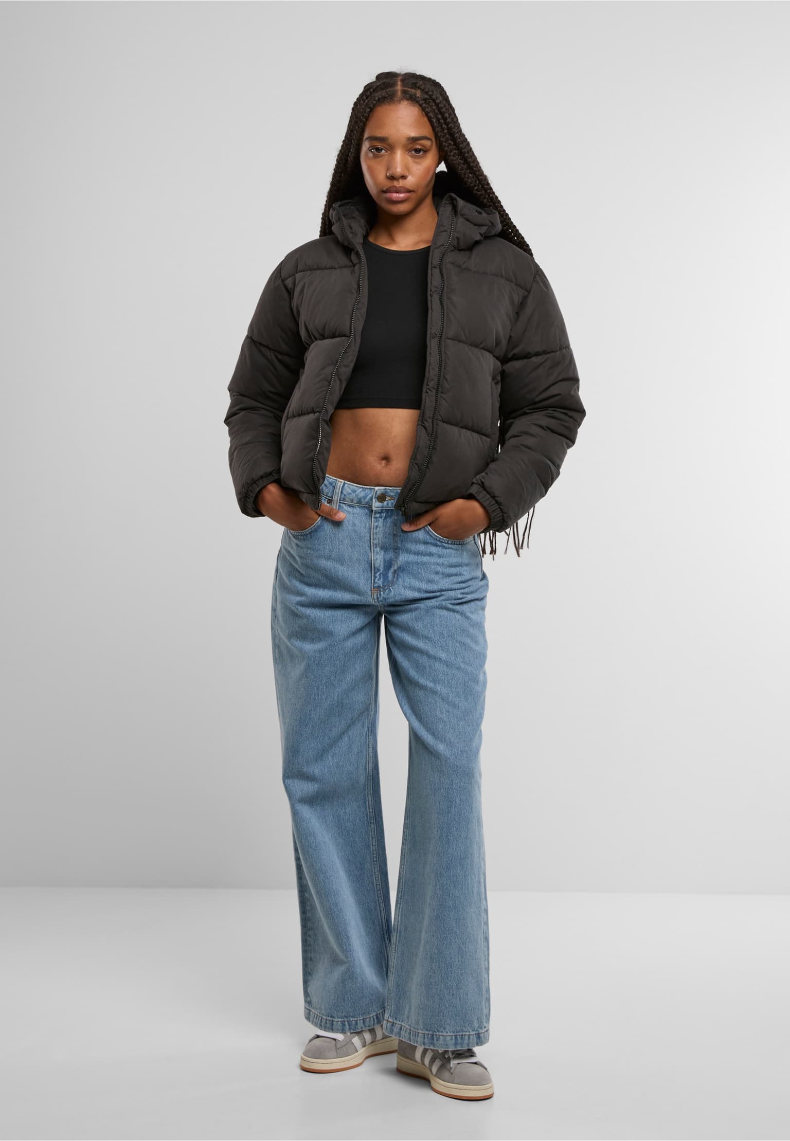 Urban Classics Ladies Peached Puffer Jacket With Hood – Bild 3