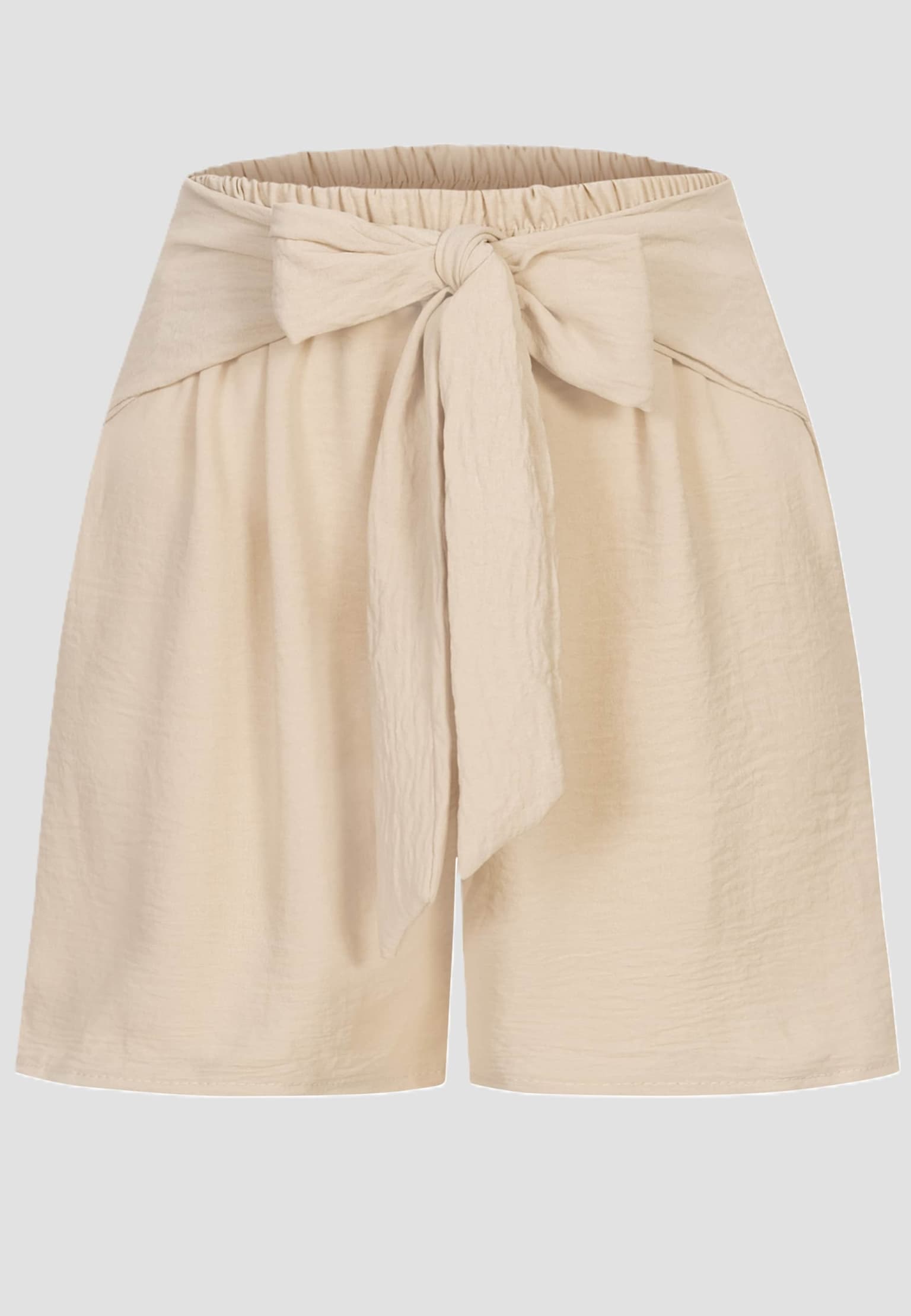 Cloud5ive Damen Short mit Deko-Bindegürtel u Elastikbund – Bild 3