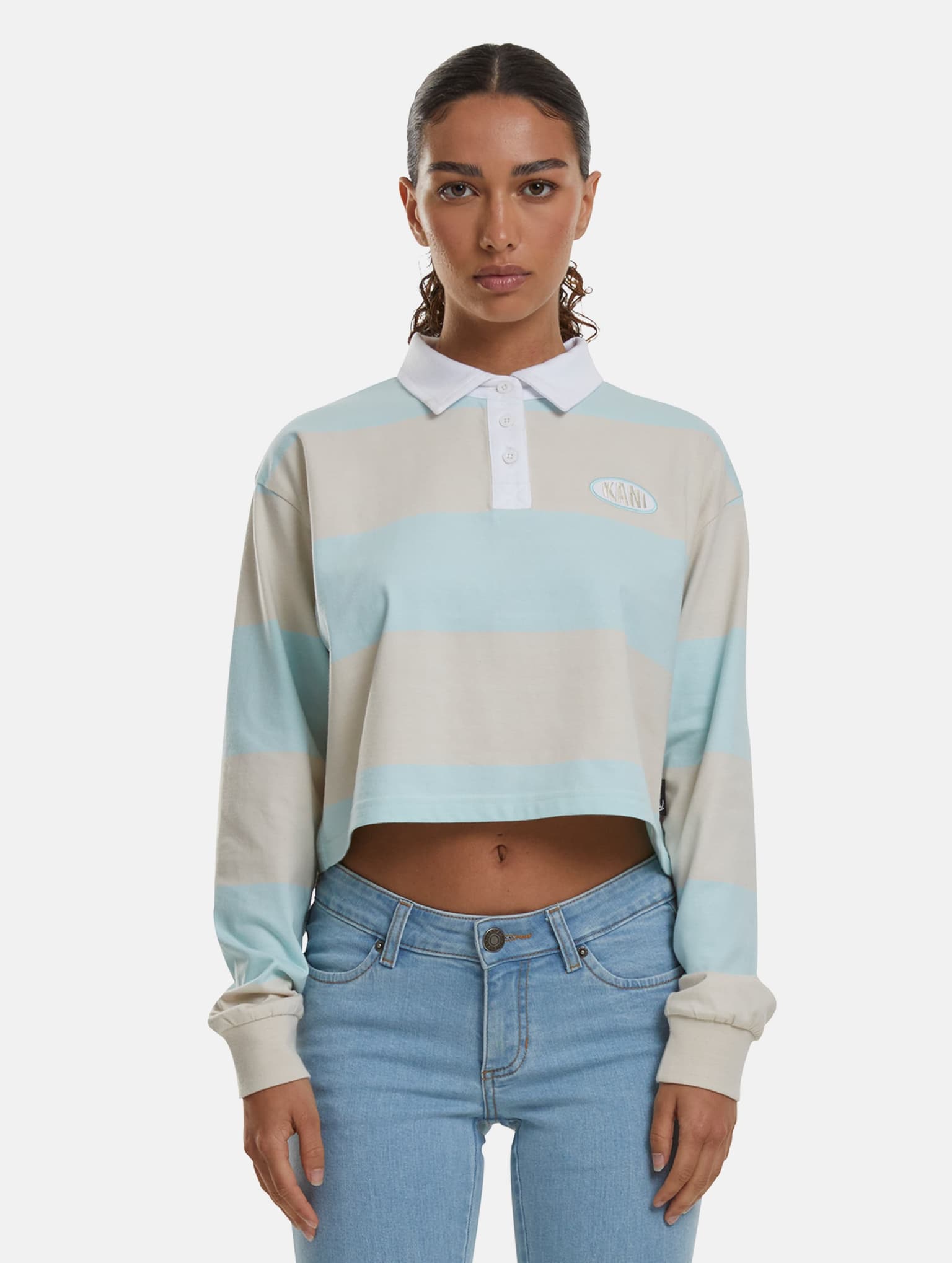Karl Kani Woven Signature Crop Striped Rugby Longsleeve – Bild 3