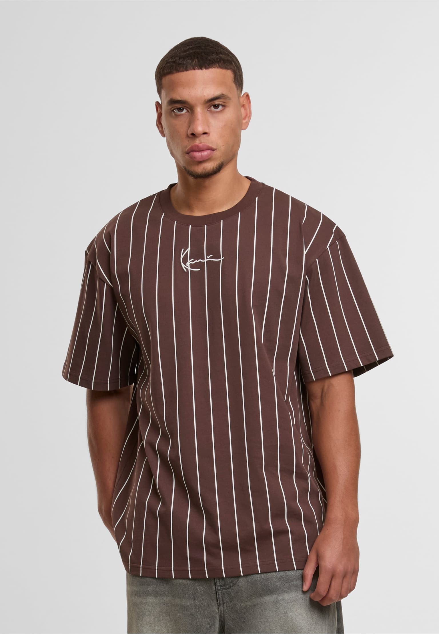 Karl Kani Small Signature Essential Pinstripe Tee
