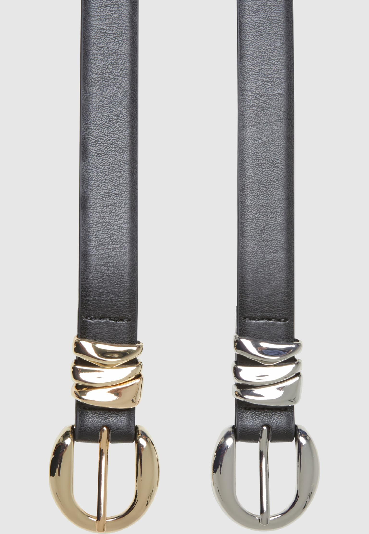 Urban Classics Chunky Multiple Loop Synthetic Leather Belt 2-Pack – Bild 2