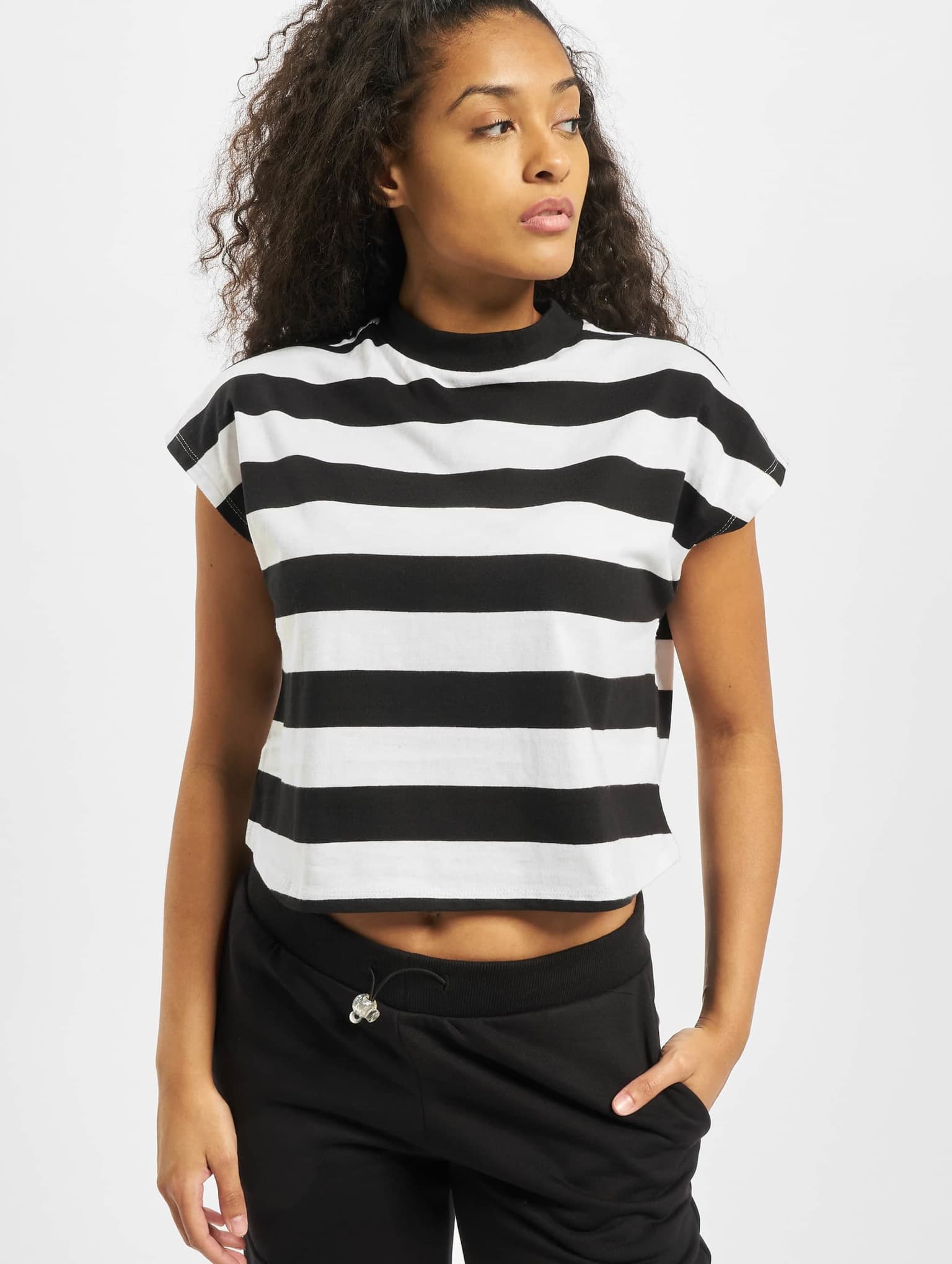 Urban Classics Ladies Stripe Short Tee – Bild 3