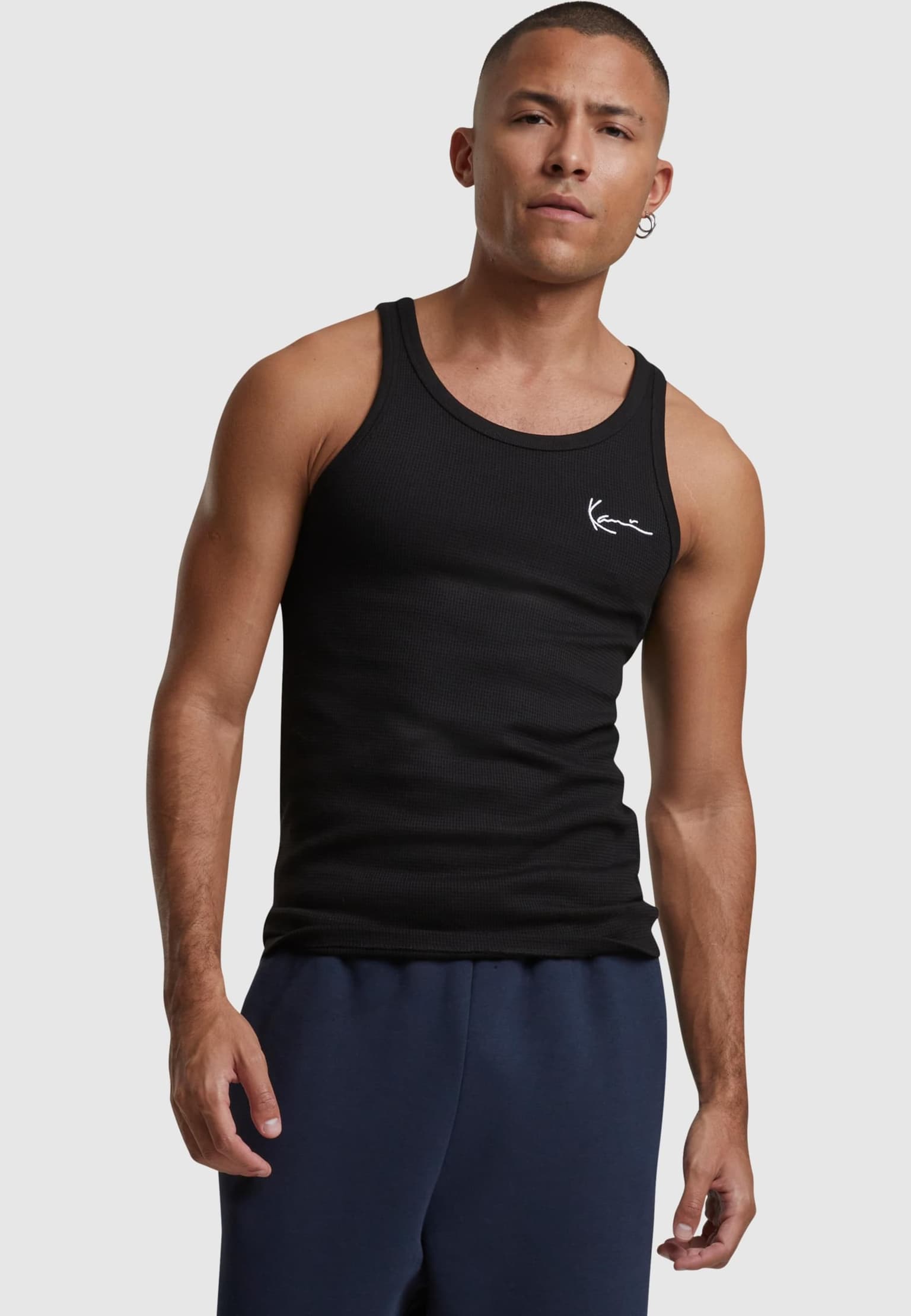 KM242-043-3 Karl Kani Chest Signature Essential Waffle Tanktop 2 Pack – Bild 2