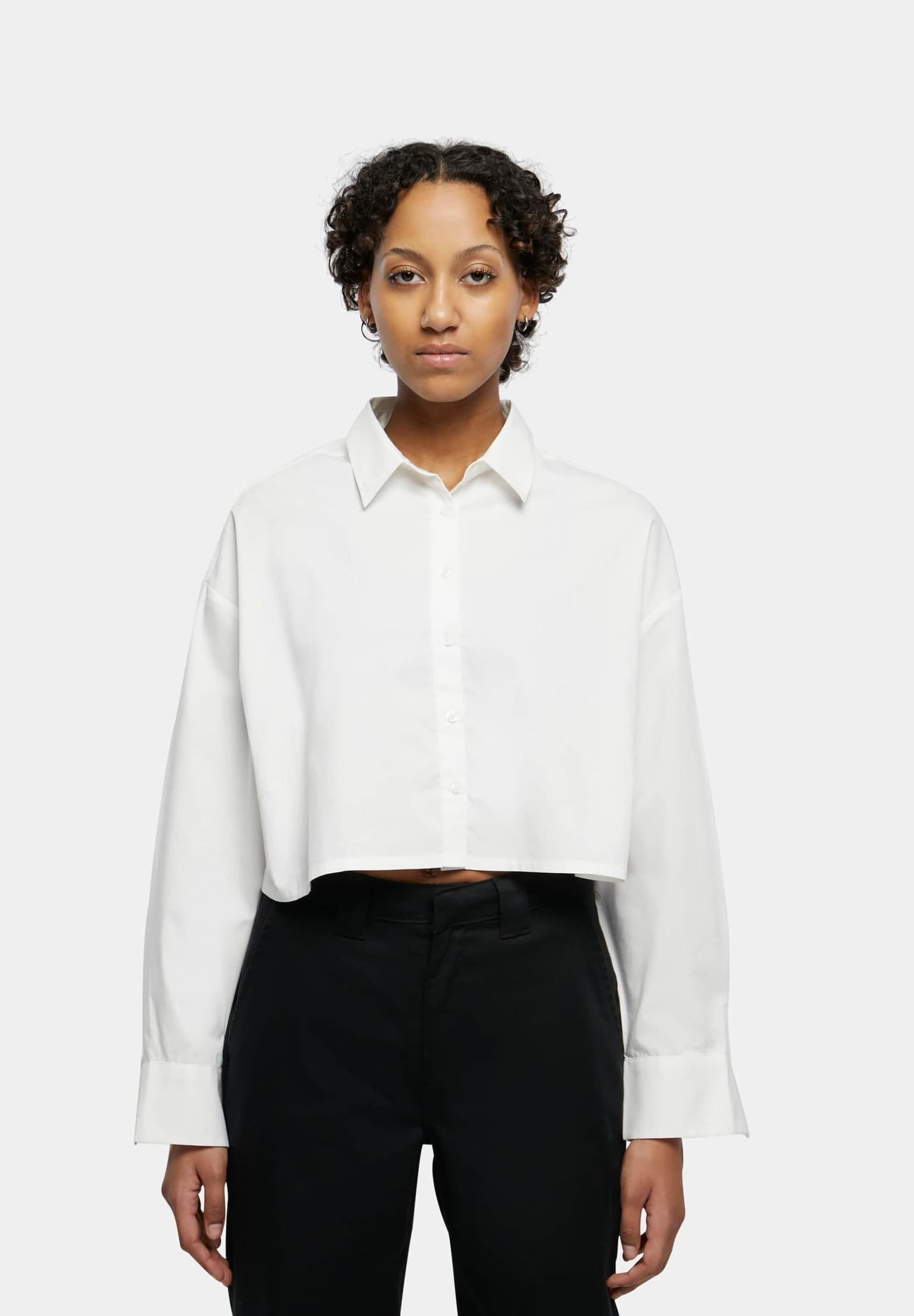 Urban Classics Ladies Cropped Oversized Blouse – Bild 3