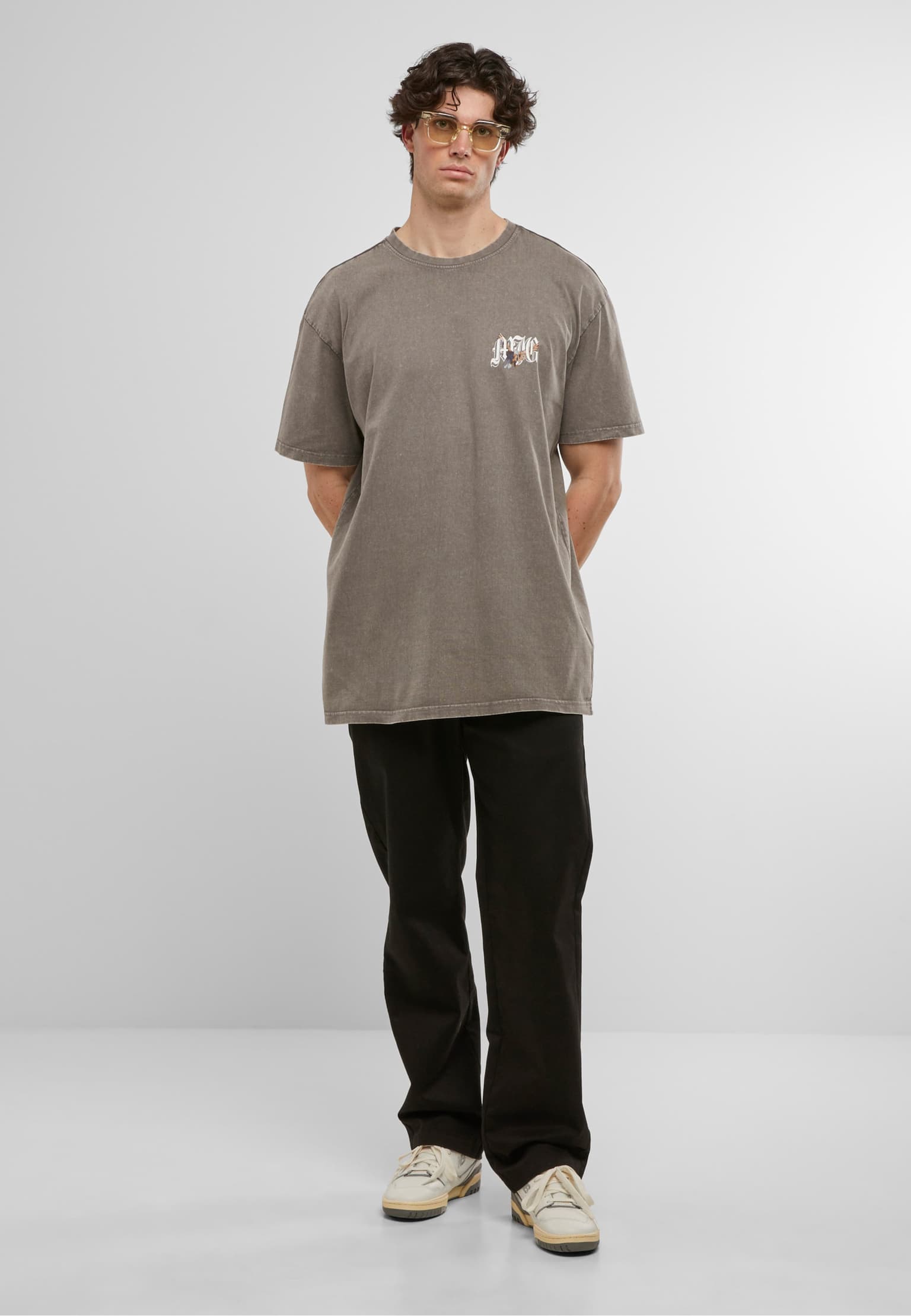 MJ Gonzales MJG Heavy Oversized Acid Washed Tee - Lone Hunter – Bild 3