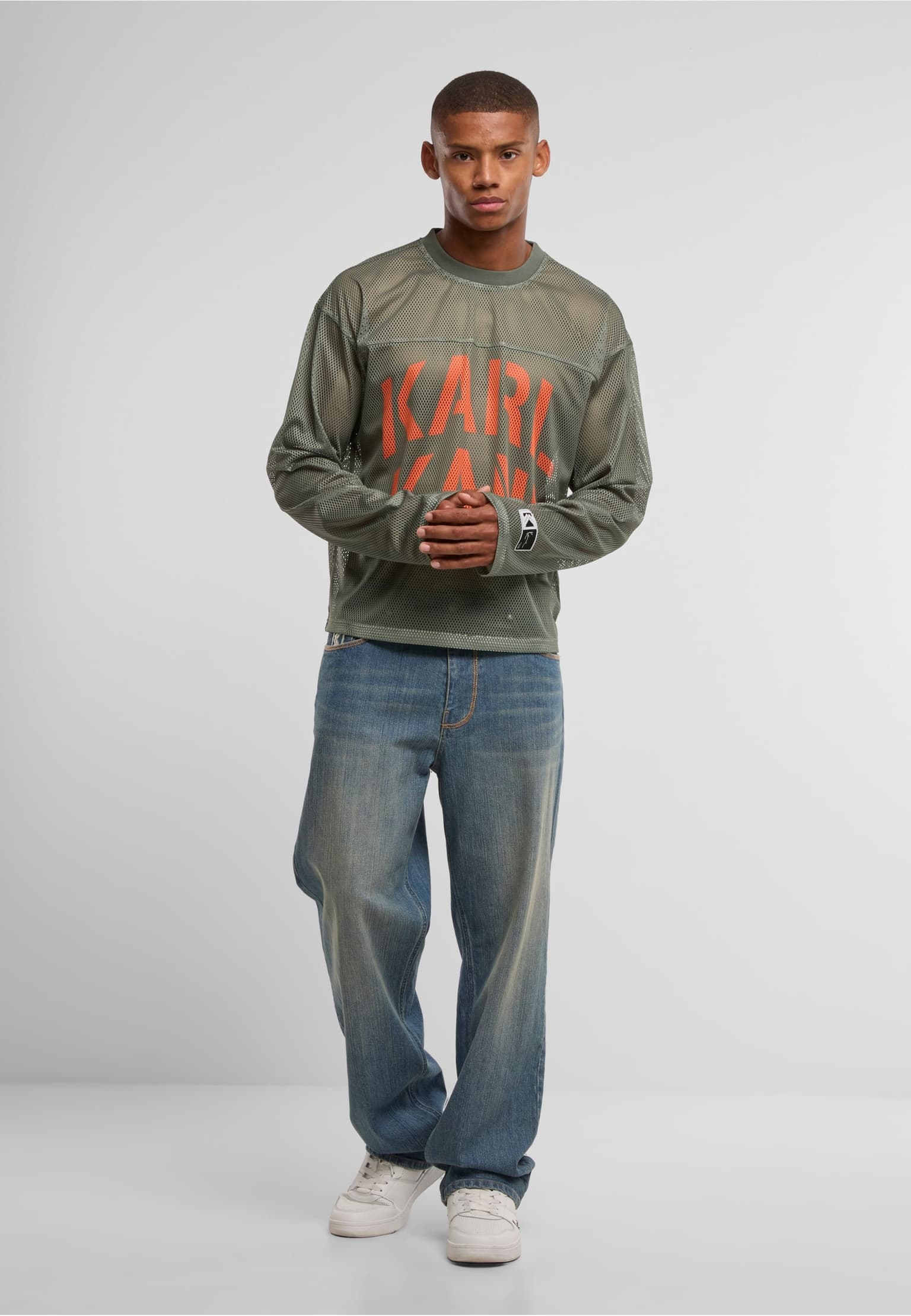 Karl Kani Stencil Mesh Boxy Longsleeve – Bild 3