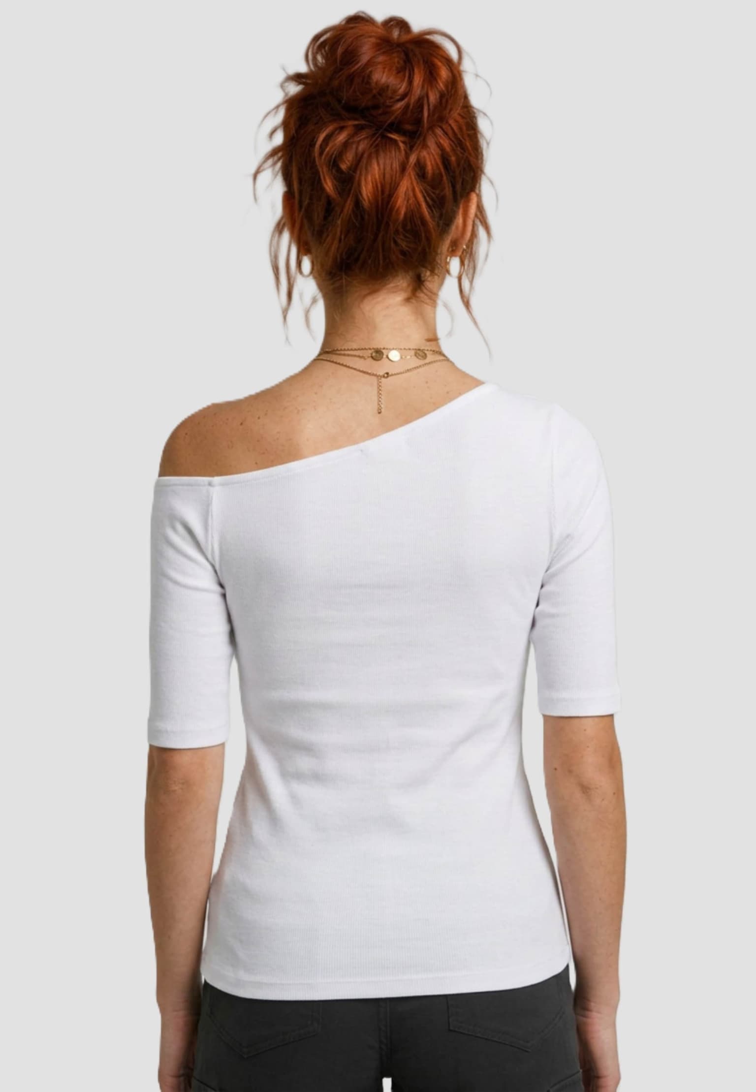 Urban Classics Ladies Essentials Asymmetric Rib Tee – Bild 2