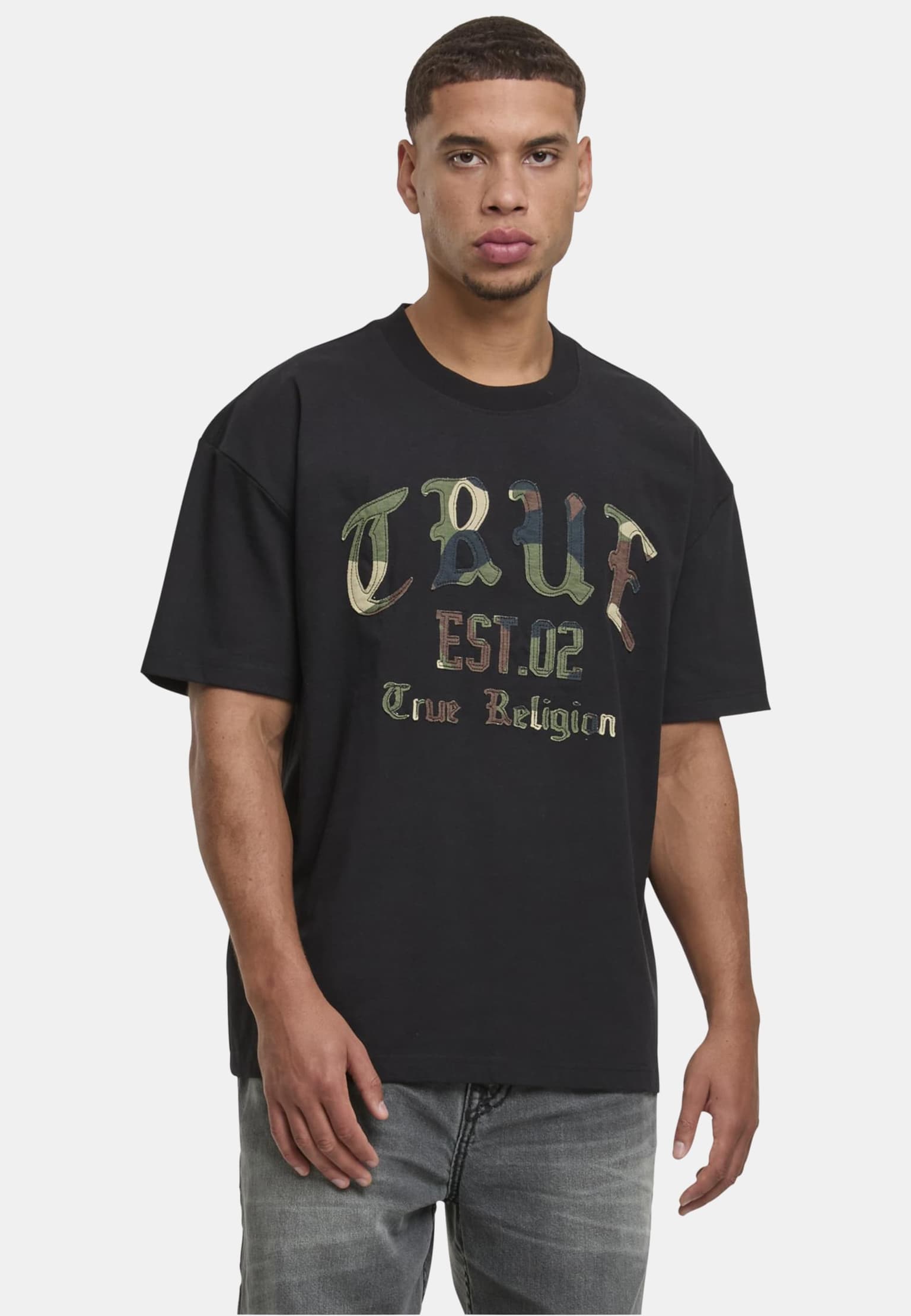 True Religion FOREST CAMO OVERSIZED TEE