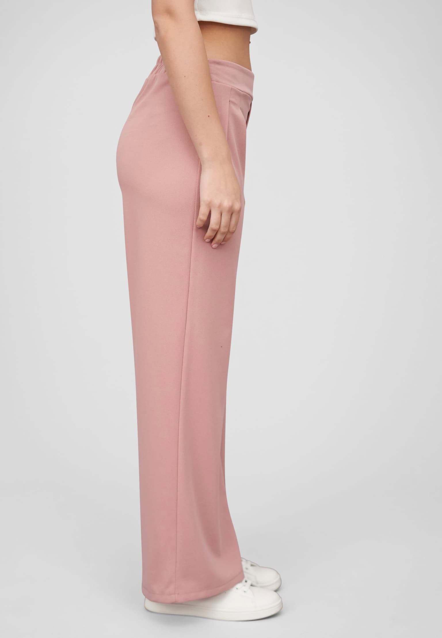 Cloud5ive Damen Stoffhose mit weitem Beinschnitt Gummibund Raffung – Bild 4