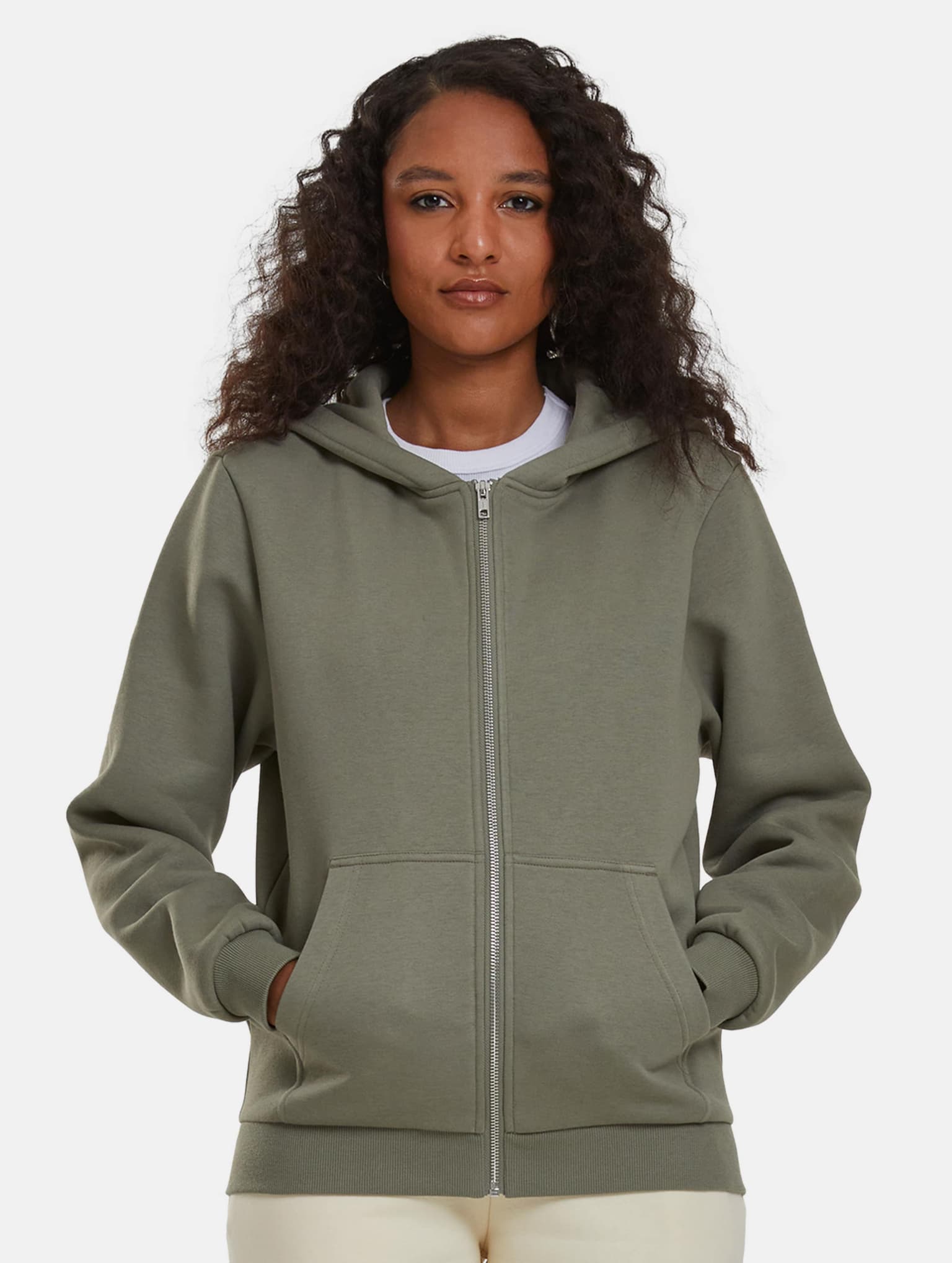 Urban Classics Ladies Fluffy Zip Hoodie