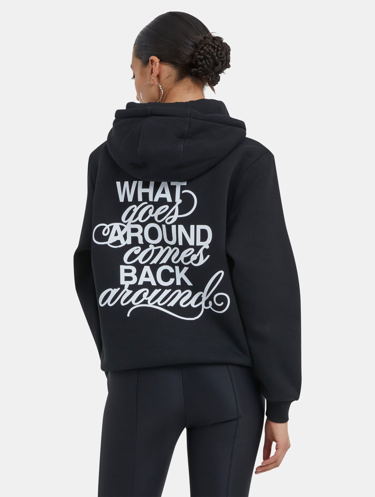 Miss Tee Back Around Ladies Fluffy Hoody – Bild 2