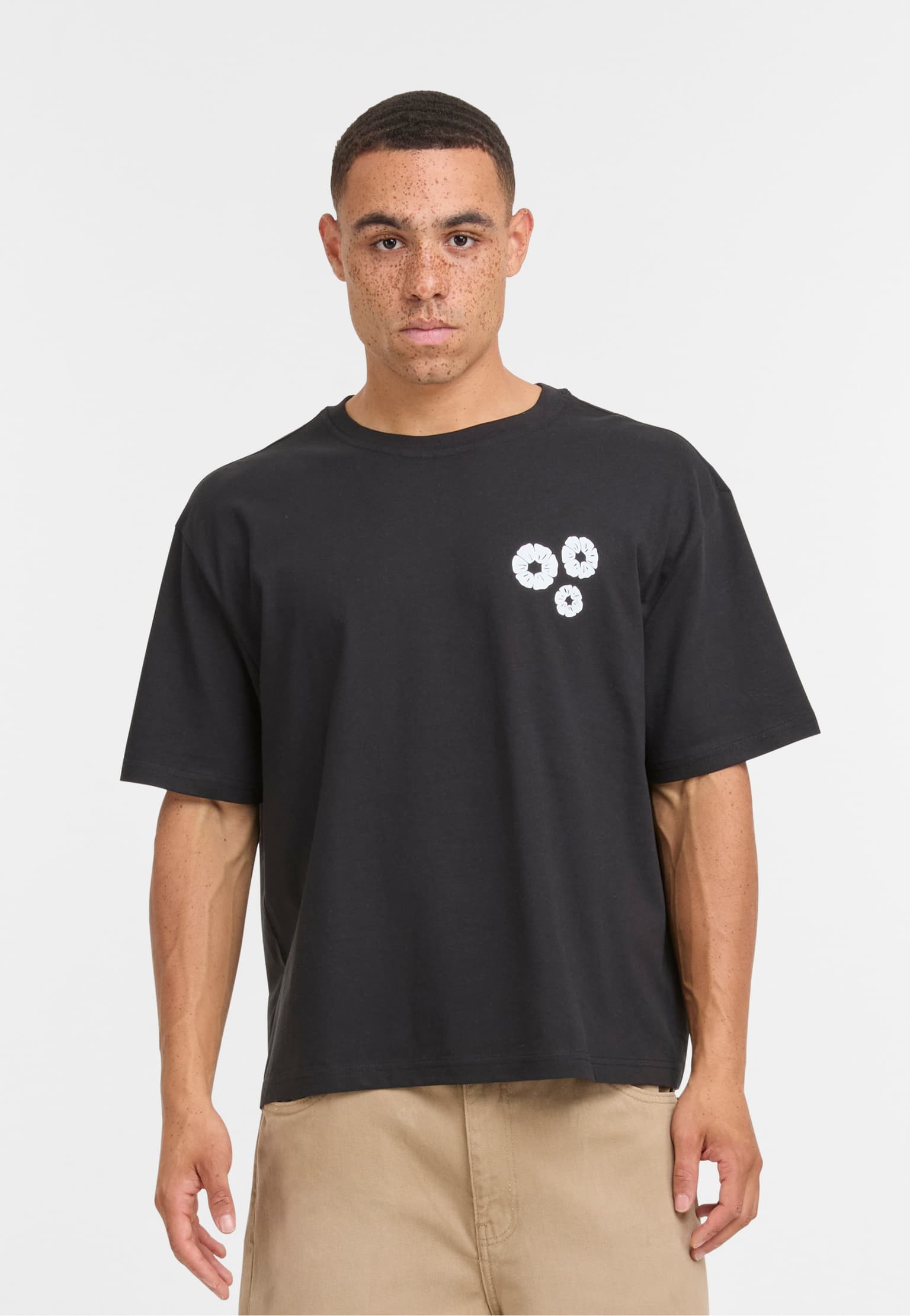 Mister Tee Bold Flowers Cropped Oversize