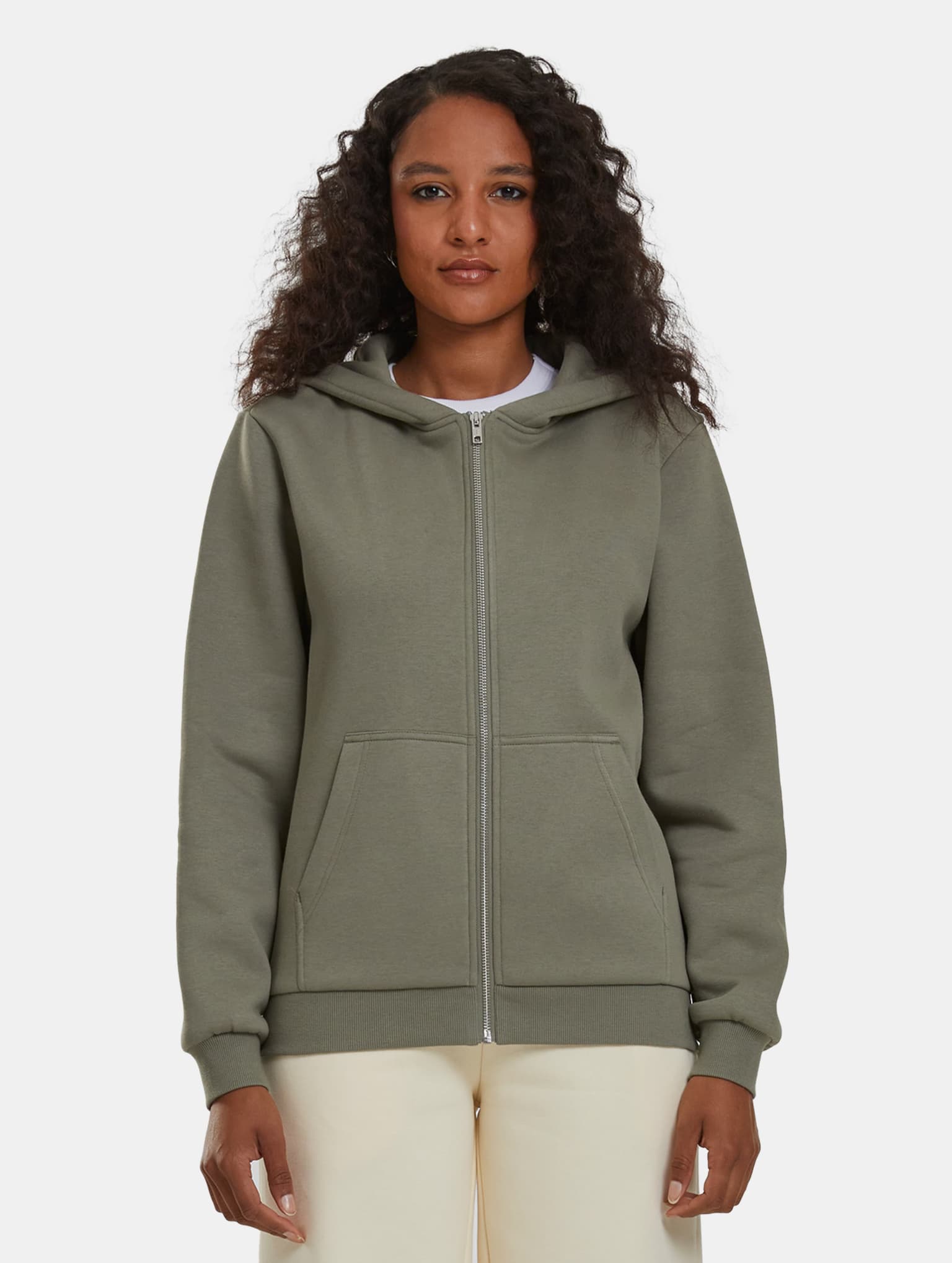 Urban Classics Ladies Fluffy Zip Hoodie – Bild 3