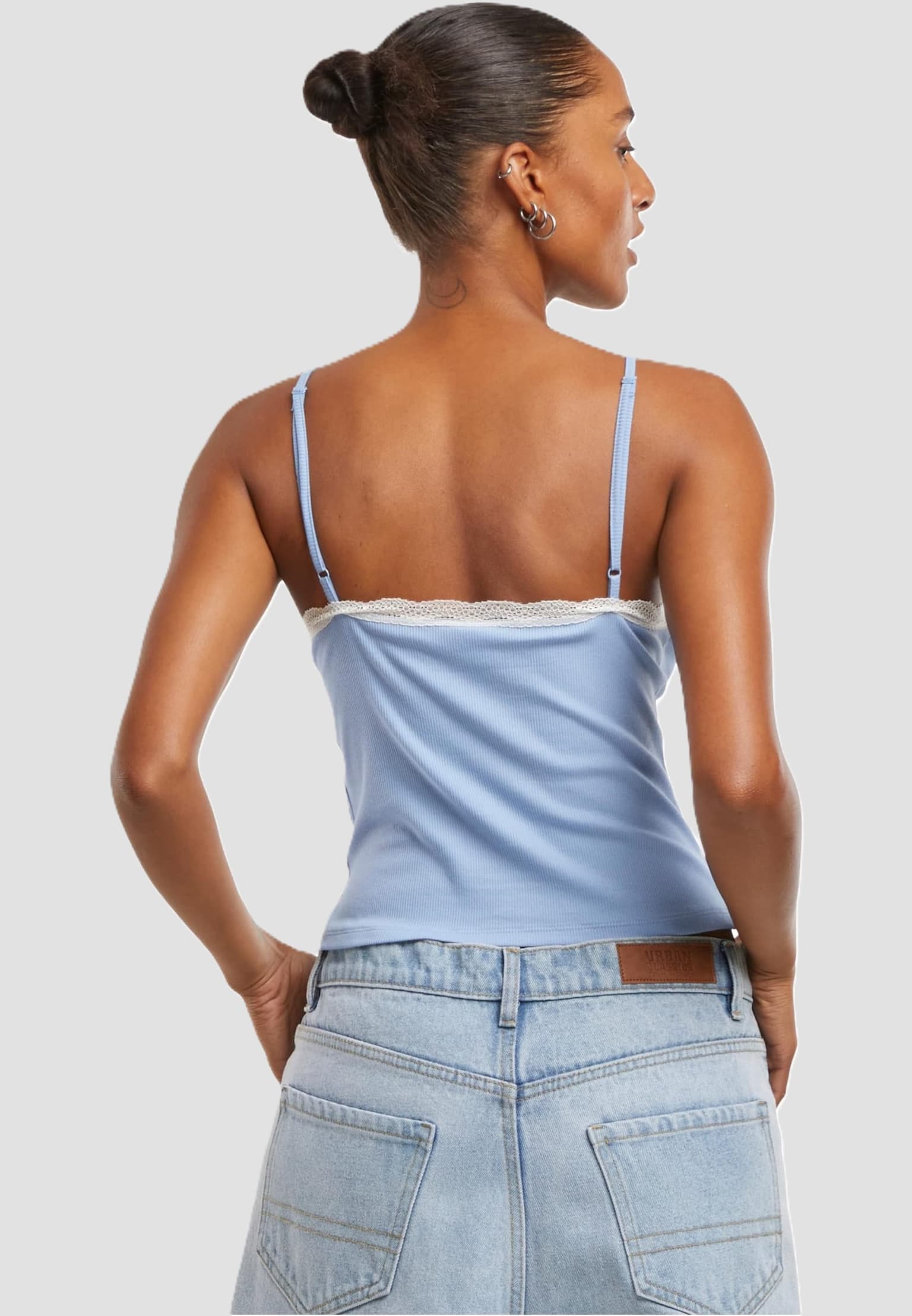 Urban Classics Ladies V-Neck Lace Top 2-Pack – Bild 3