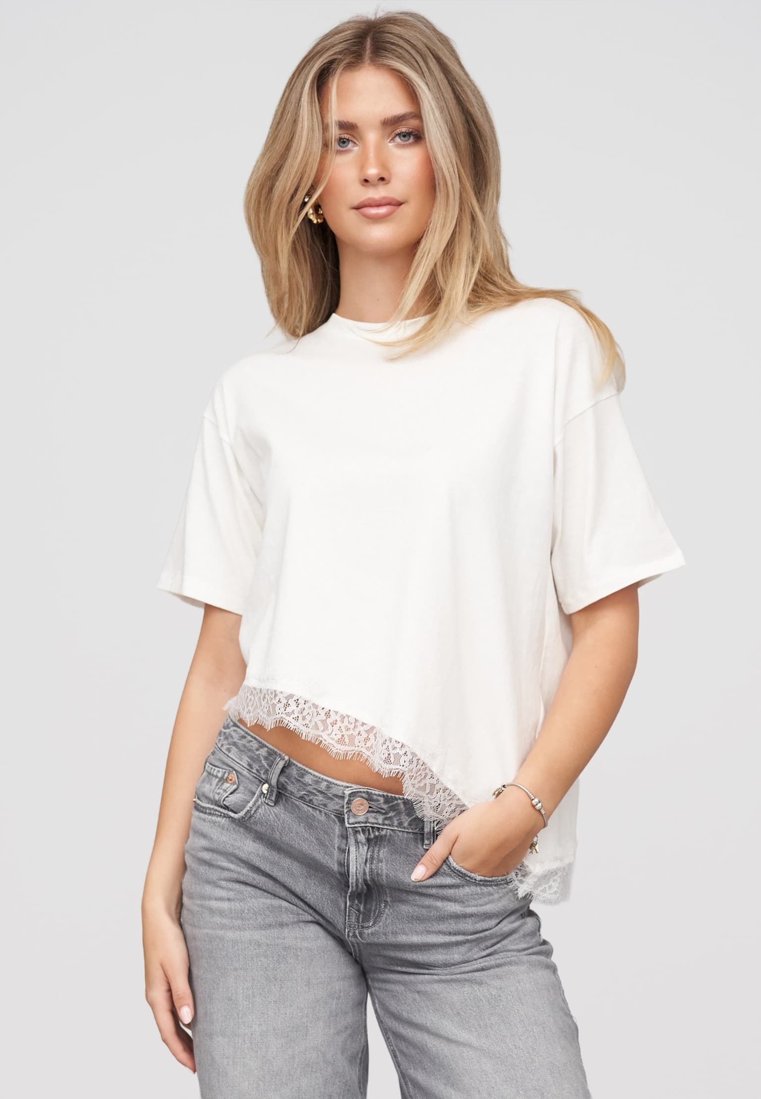 Cloud5ive Asymetric Lace Shirt