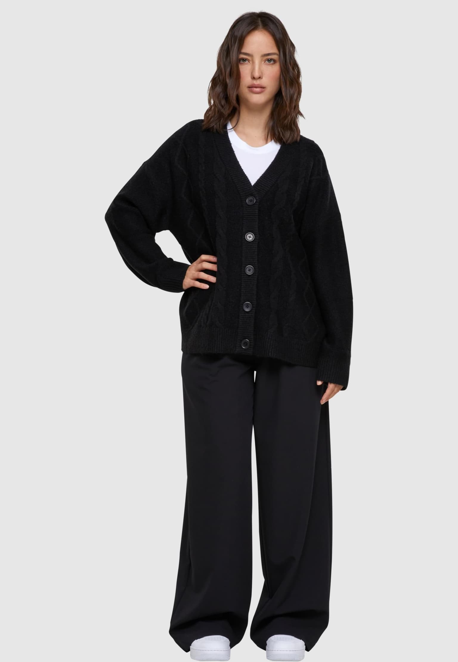 Urban Classics Ladies Cabel Knit Cardigan – Bild 4