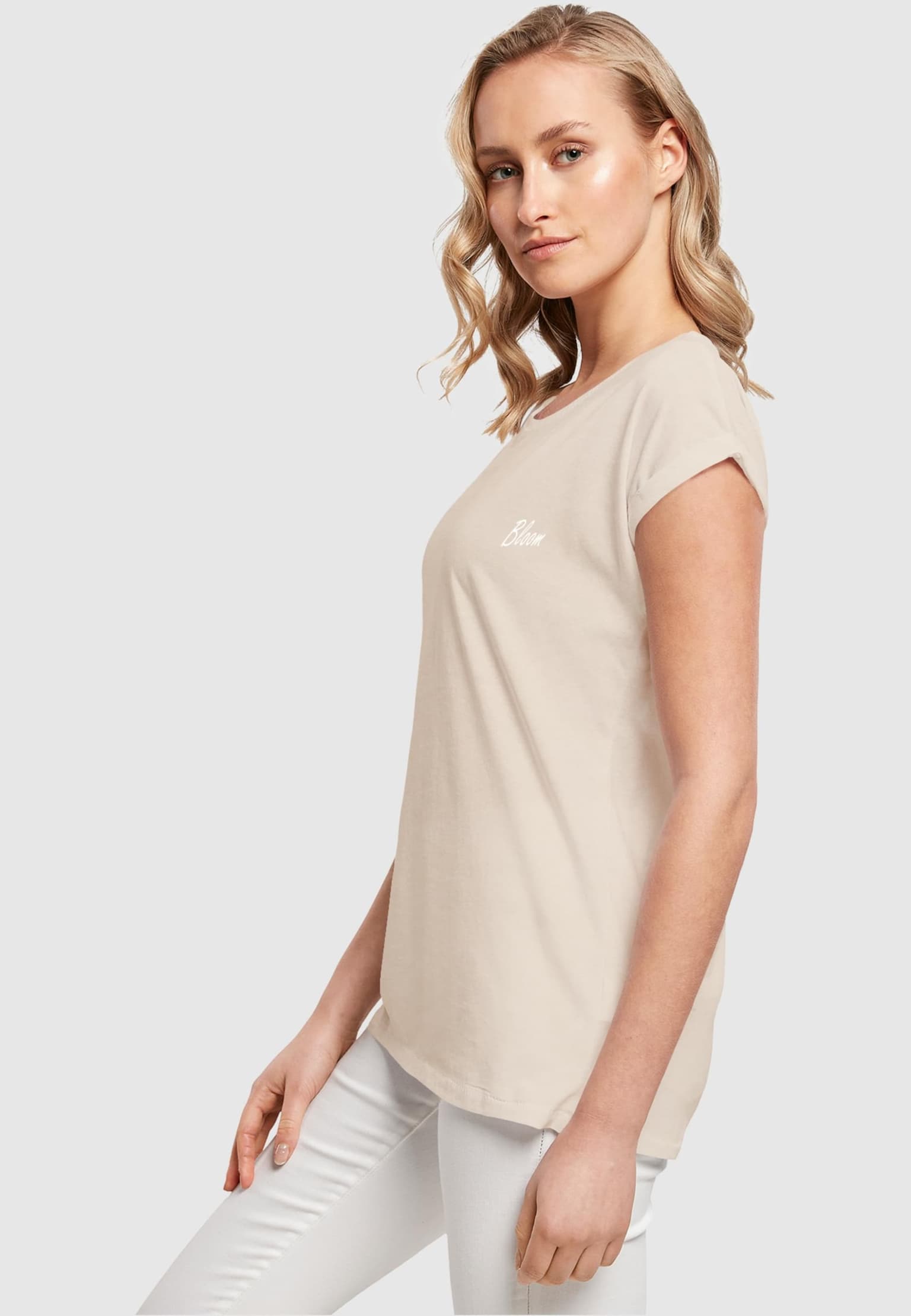 Merchcode Ladies Flowers Bloom Extended Shoulder Tee – Bild 3