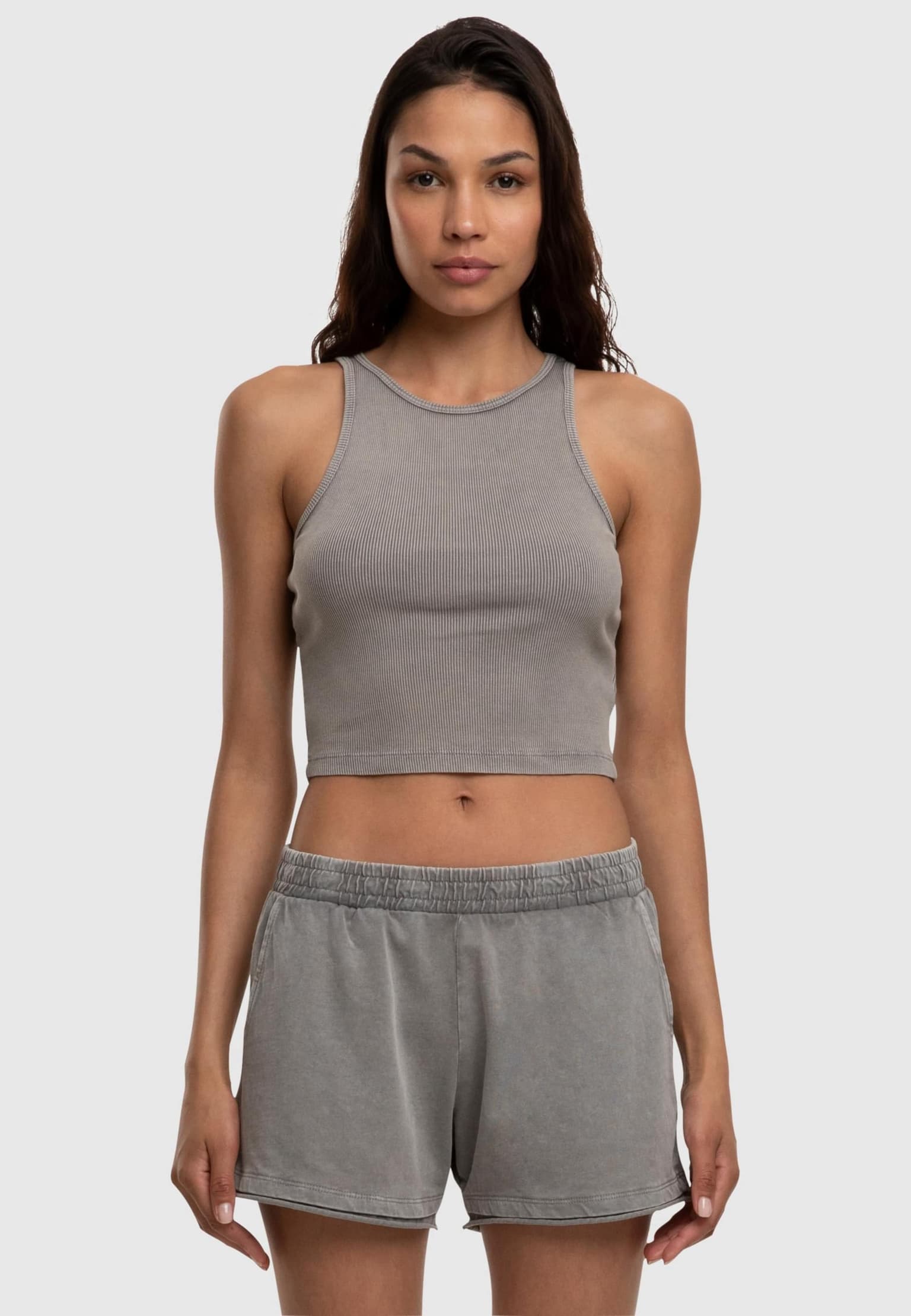 Urban Classics Ladies Washed Rib Jersey Cropped Top – Bild 3