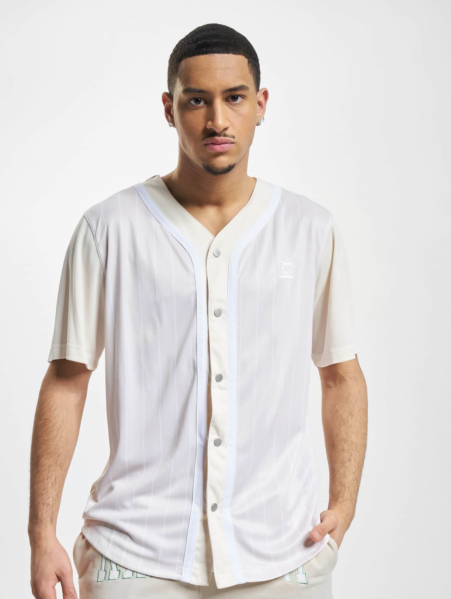 Karl Kani KM232-003-1 KK Og Block Pinstripe Baseball Shirt – Bild 3
