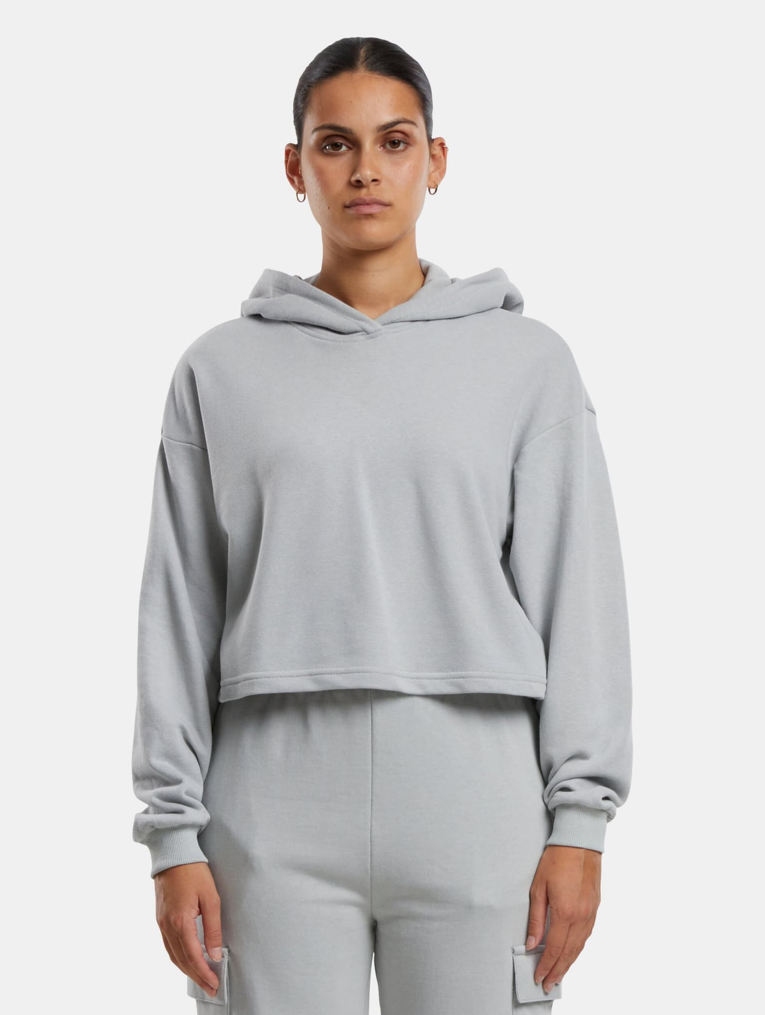 Urban Classics Ladies Oversized Cropped Light Terry Hoodie