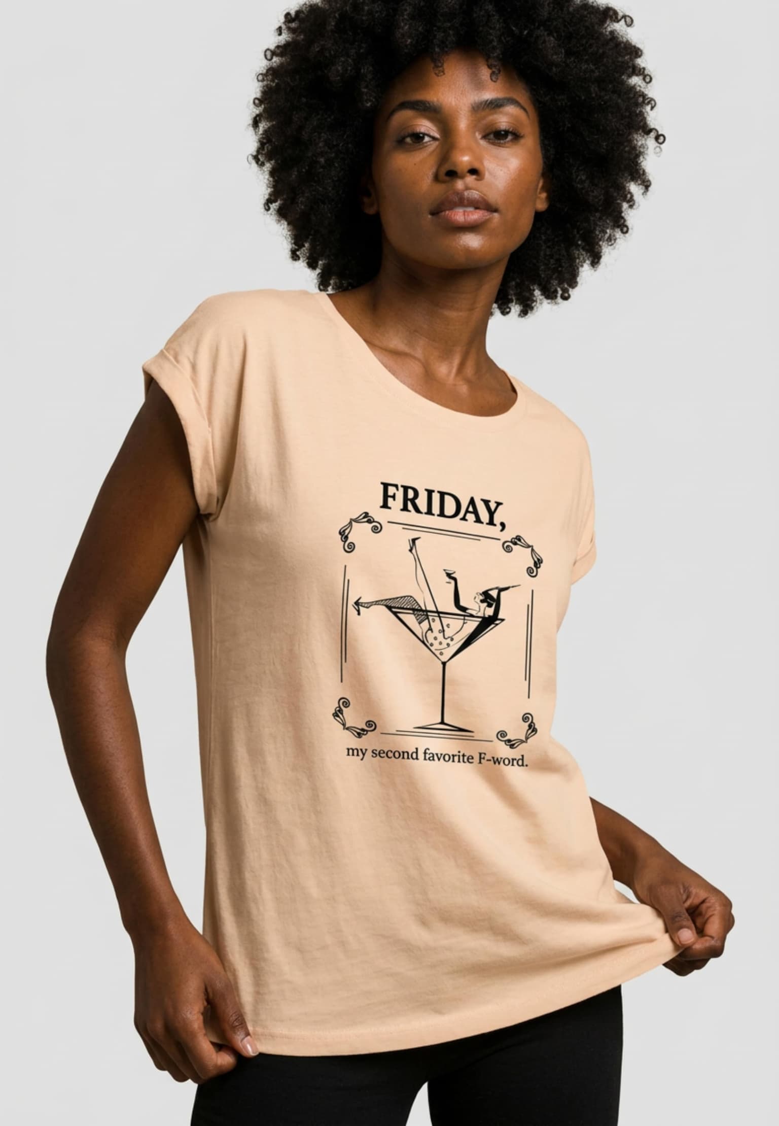 mister tee – Mister Tee POD Ladies F-Word Extended Shoulder