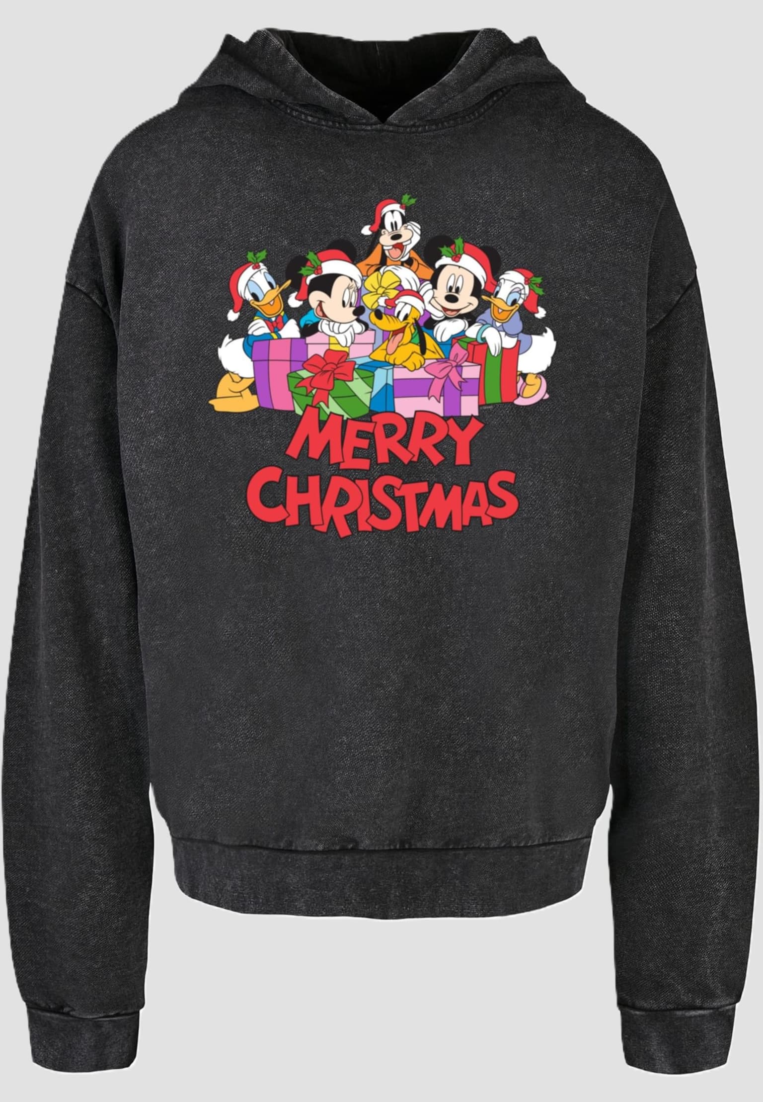 Absolute Cult Mickey Mouse And Friends - Christmas Acid Washed Oversize Hoody – Bild 3