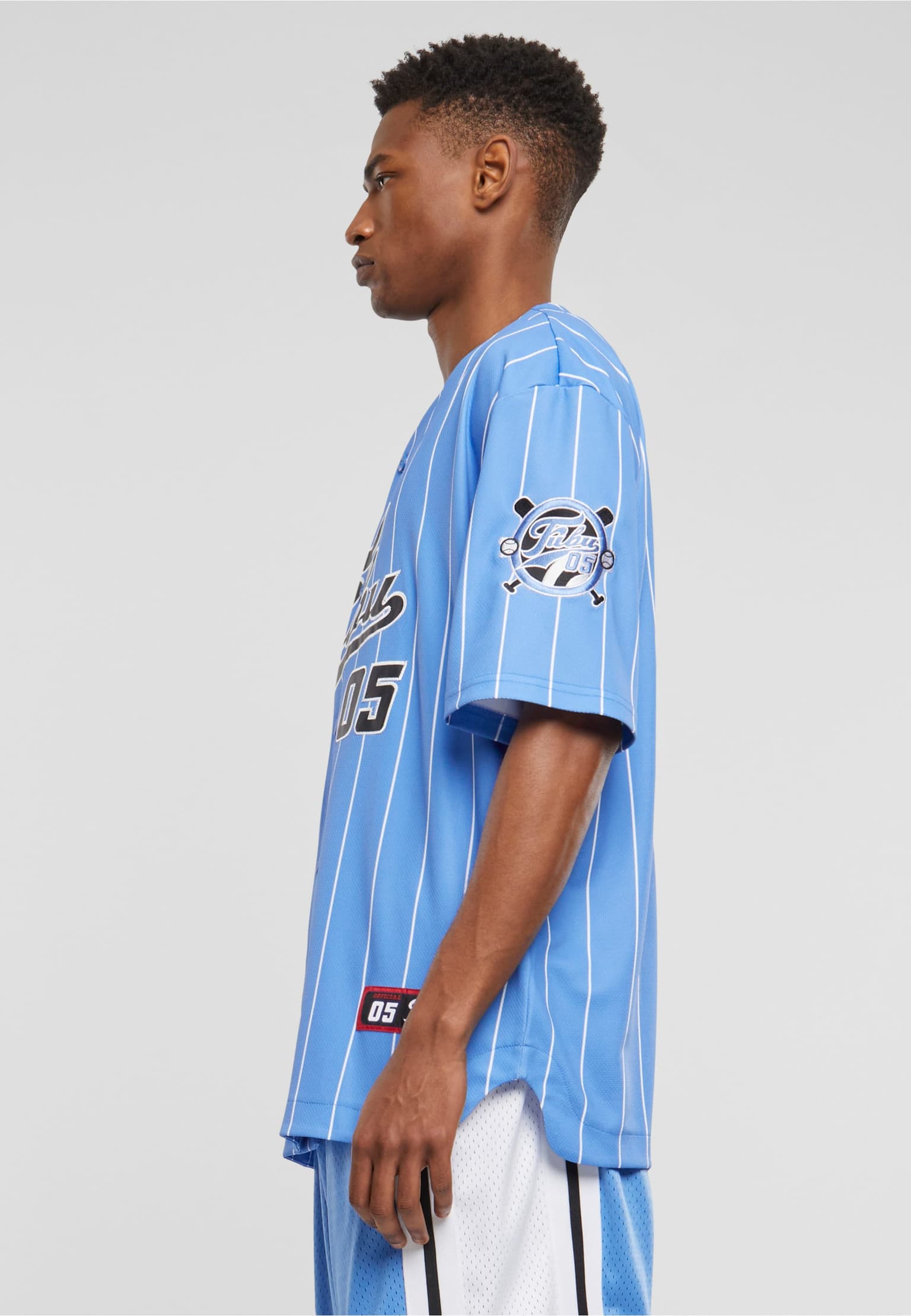 Fubu Varsity Mesh Pinstripe Baseball Jersey – Bild 3