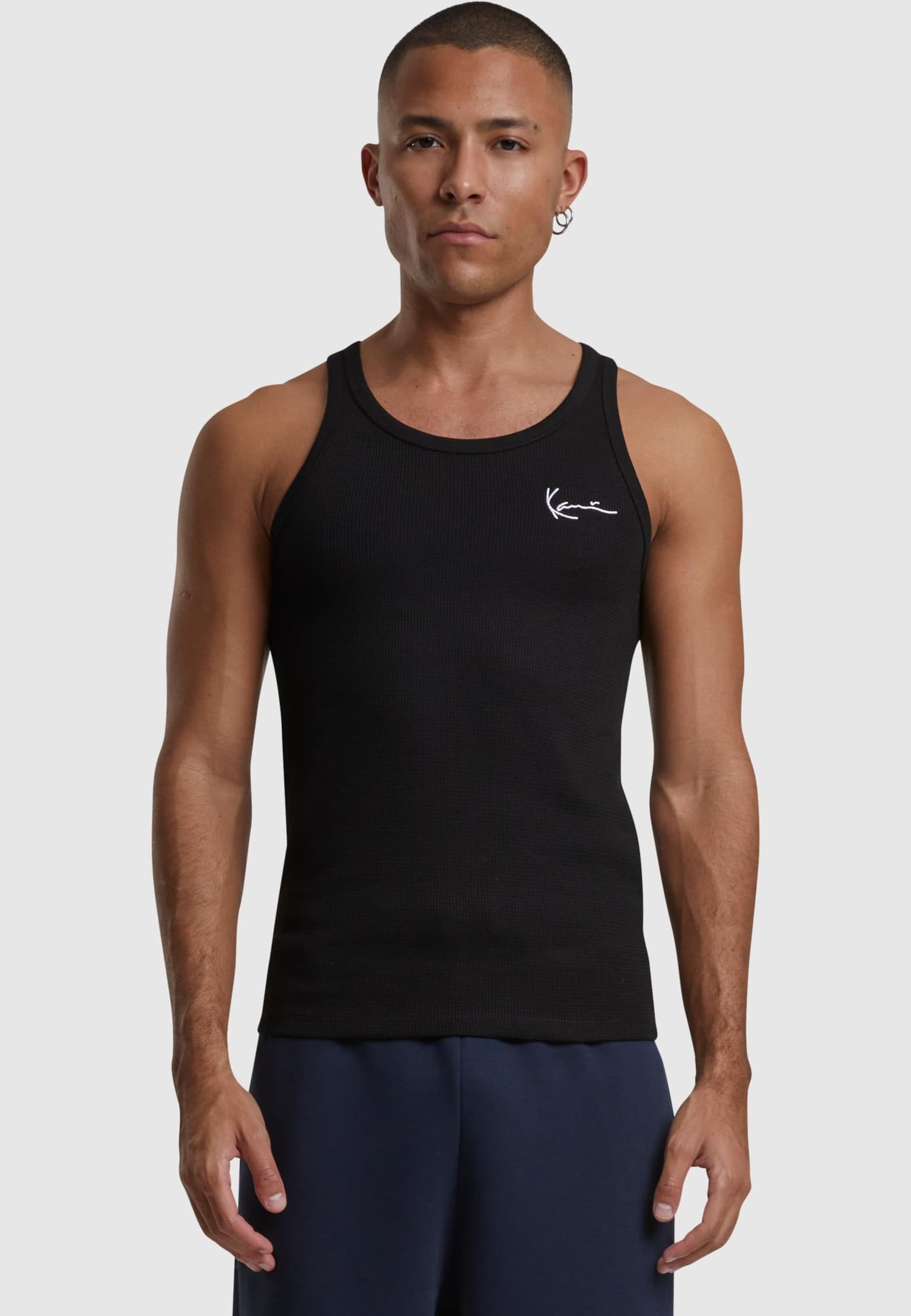 KM242-043-3 Karl Kani Chest Signature Essential Waffle Tanktop 2 Pack – Bild 4