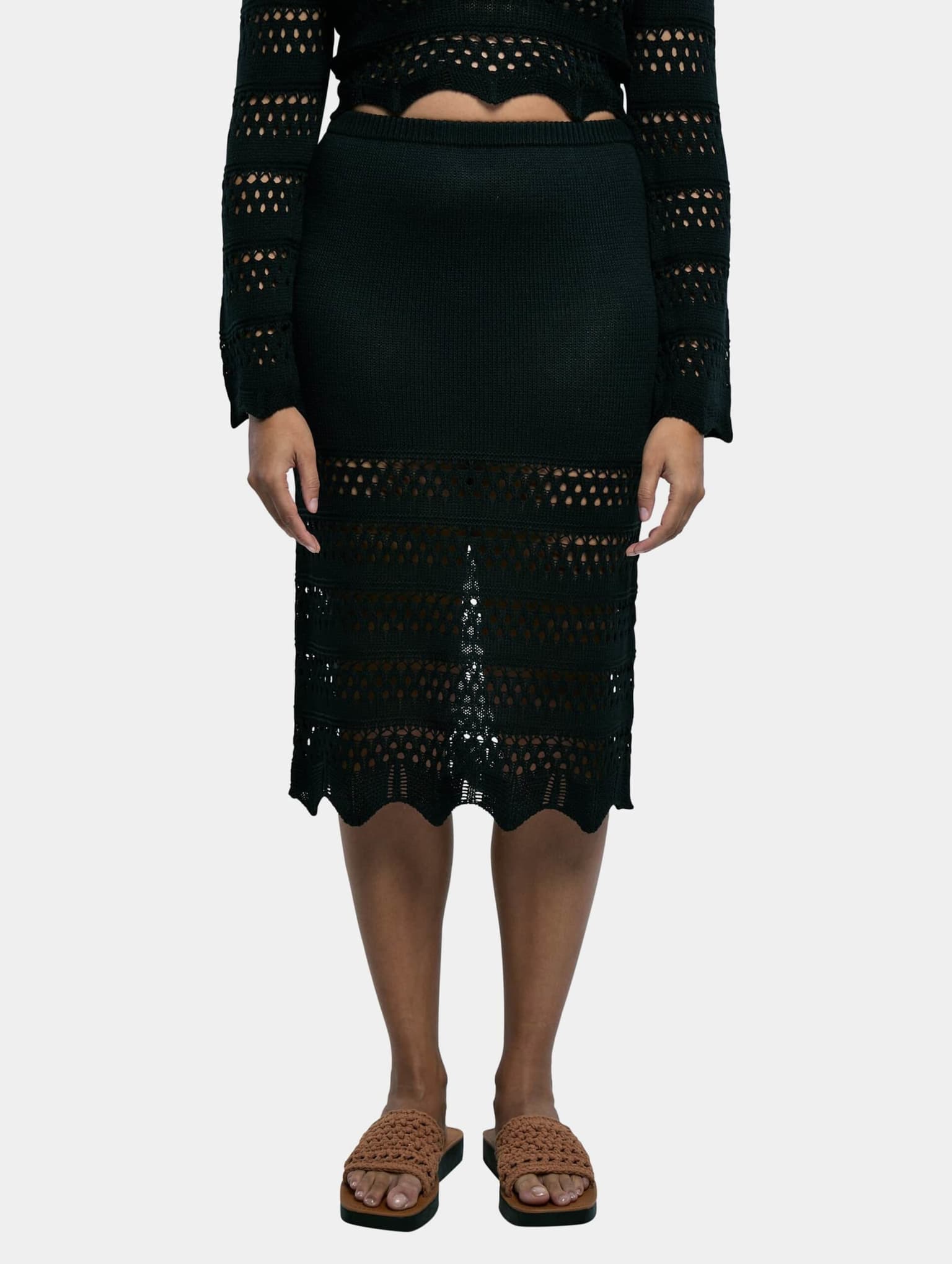 Urban Classics Ladies 3/4 Crochet Knit Skirt – Bild 3