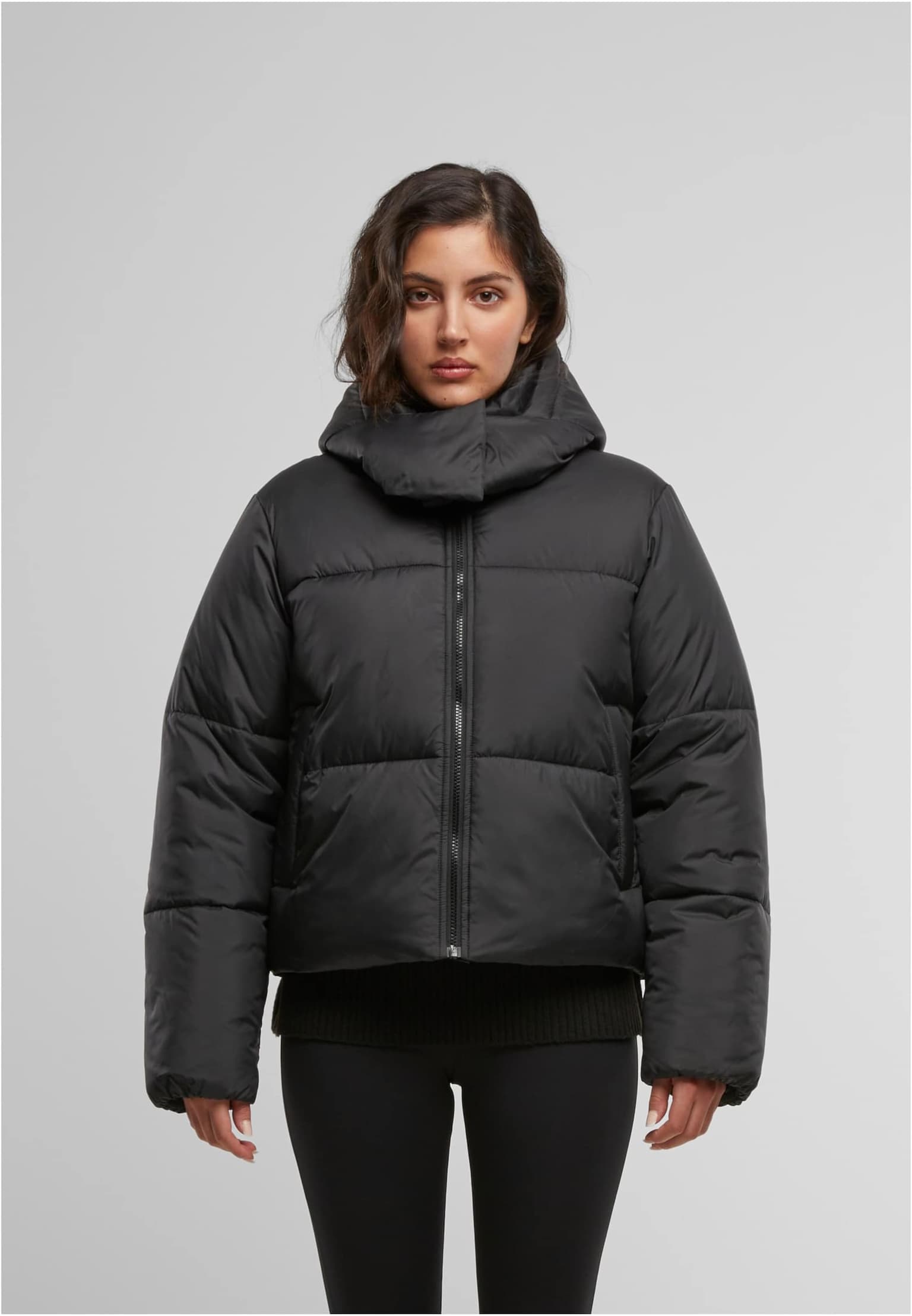 Urban Classics Ladies Hooded Collar Puffer Jacket – Bild 3