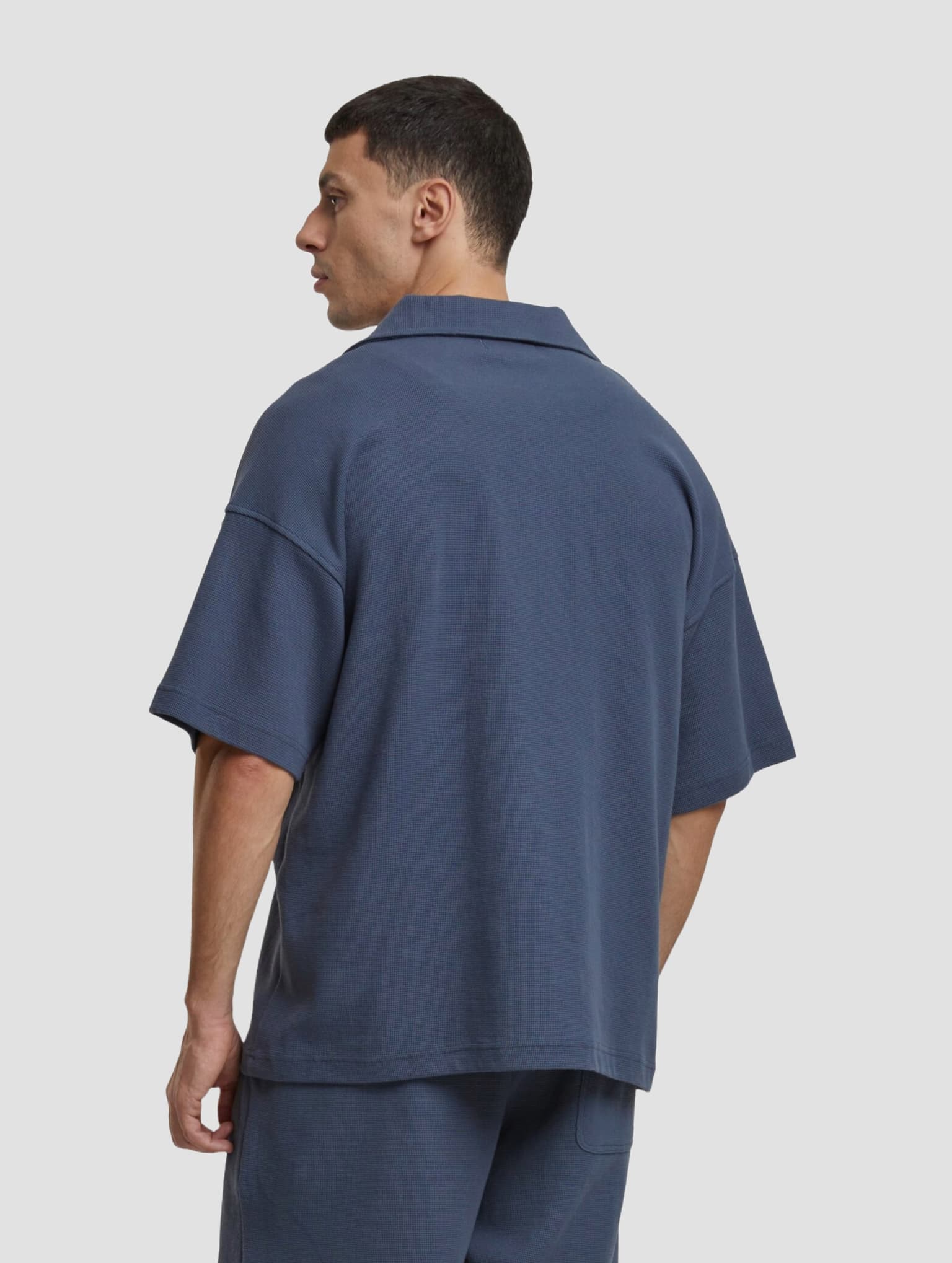 Another Cotton Lab Waffle Oversized Polo Shirt – Bild 2