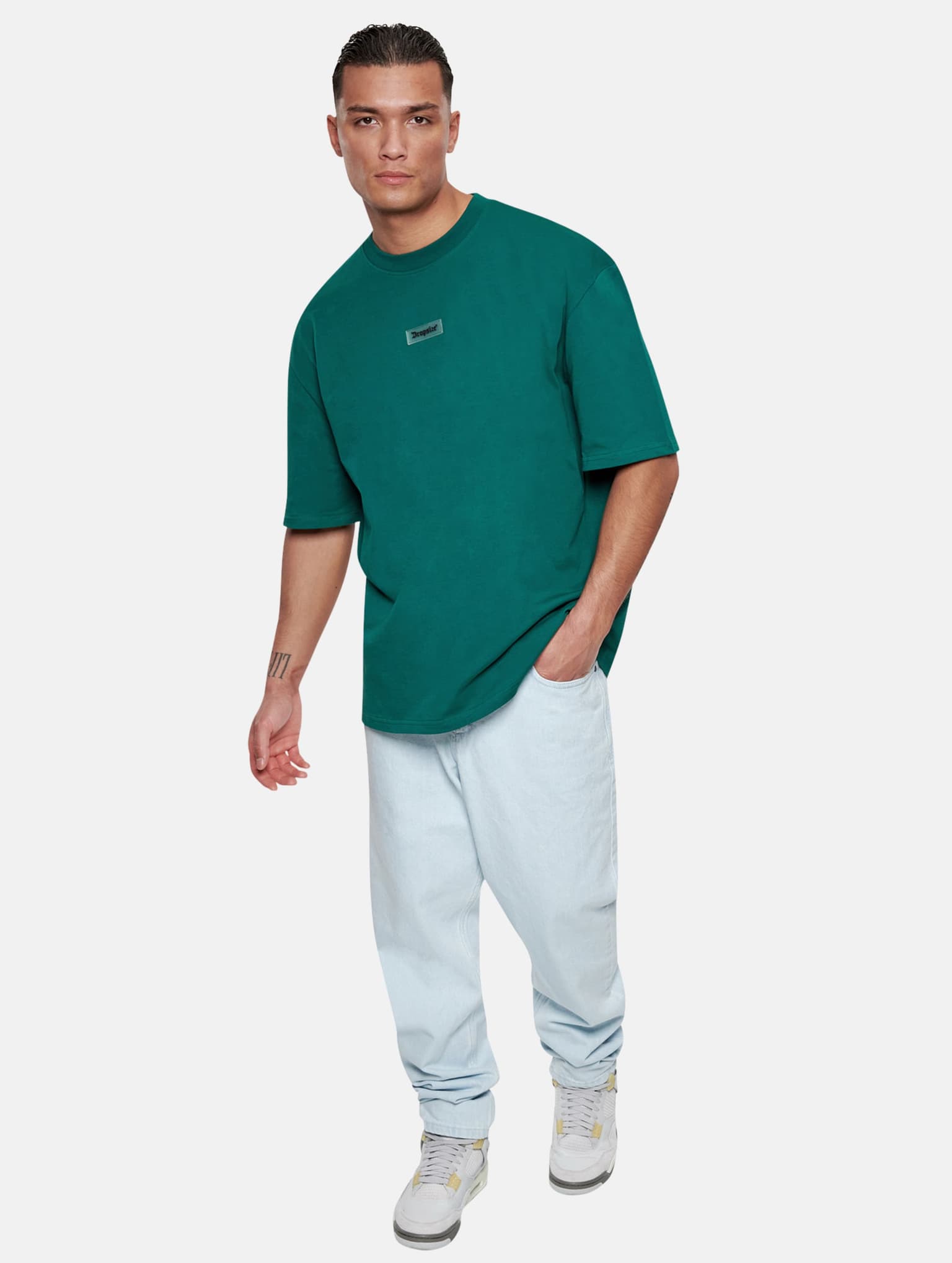 Dropsize Heavy Oversize Front Rubber Patch T-Shirt – Bild 3