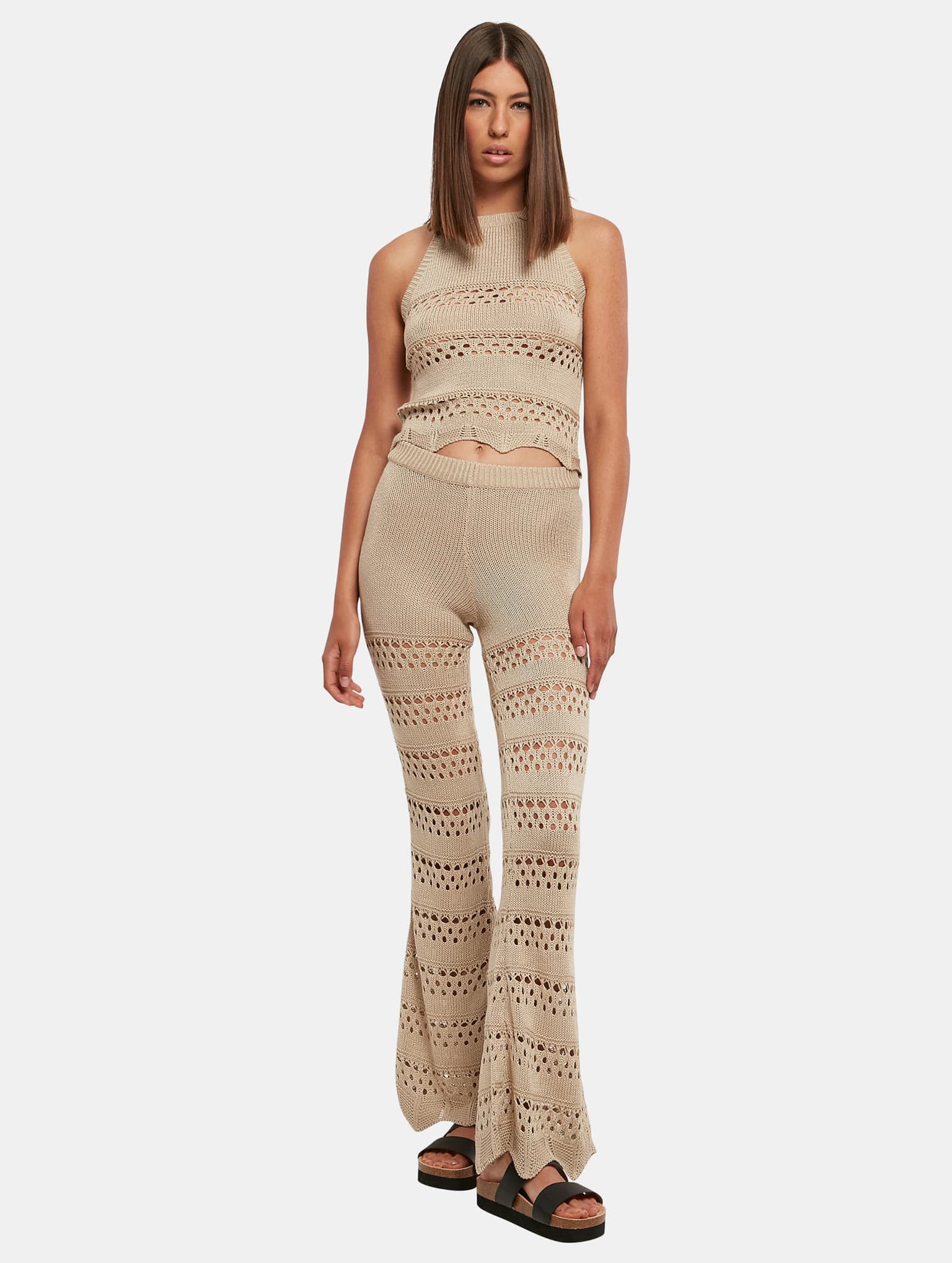 Urban Classics Ladies Flared Crochet Knit Leggings – Bild 4