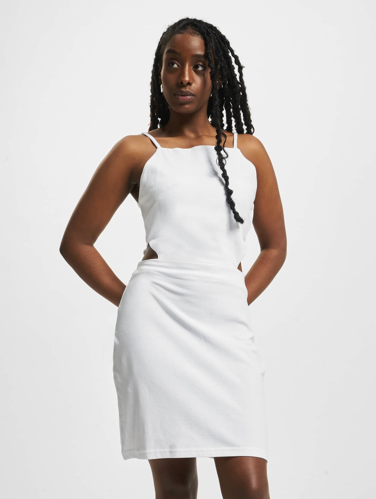 Urban Classics Ladies Short Spaghetti Pique Dress – Bild 3