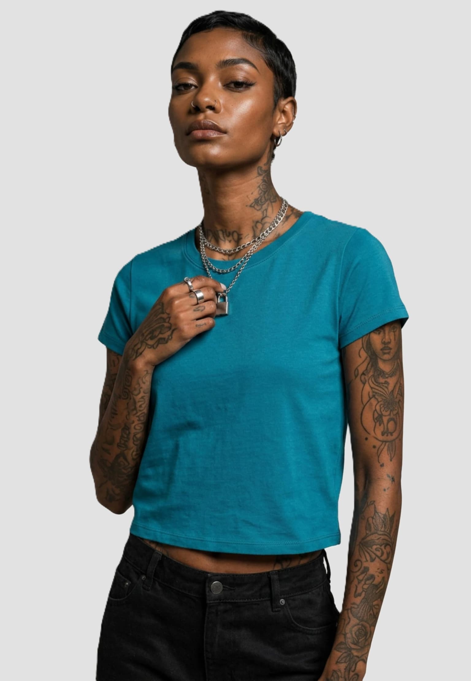 Urban Classics – Urban Classics Ladies Stretch Jersey Cropped Tee